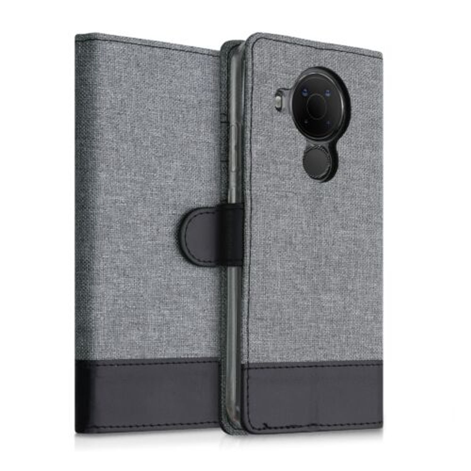 Husa pentru Nokia 5.4, Textil, Gri, 54411.22 fotografia produsului View 4 L