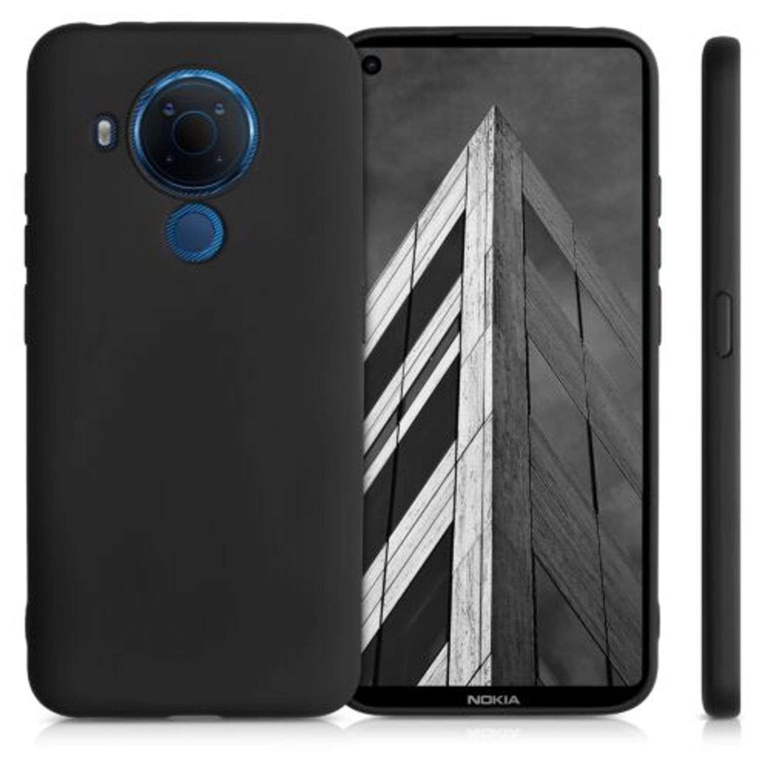 Husa pentru Nokia 5.4, Silicon, Negru, 54109.01 fotografia produsului View 2 L