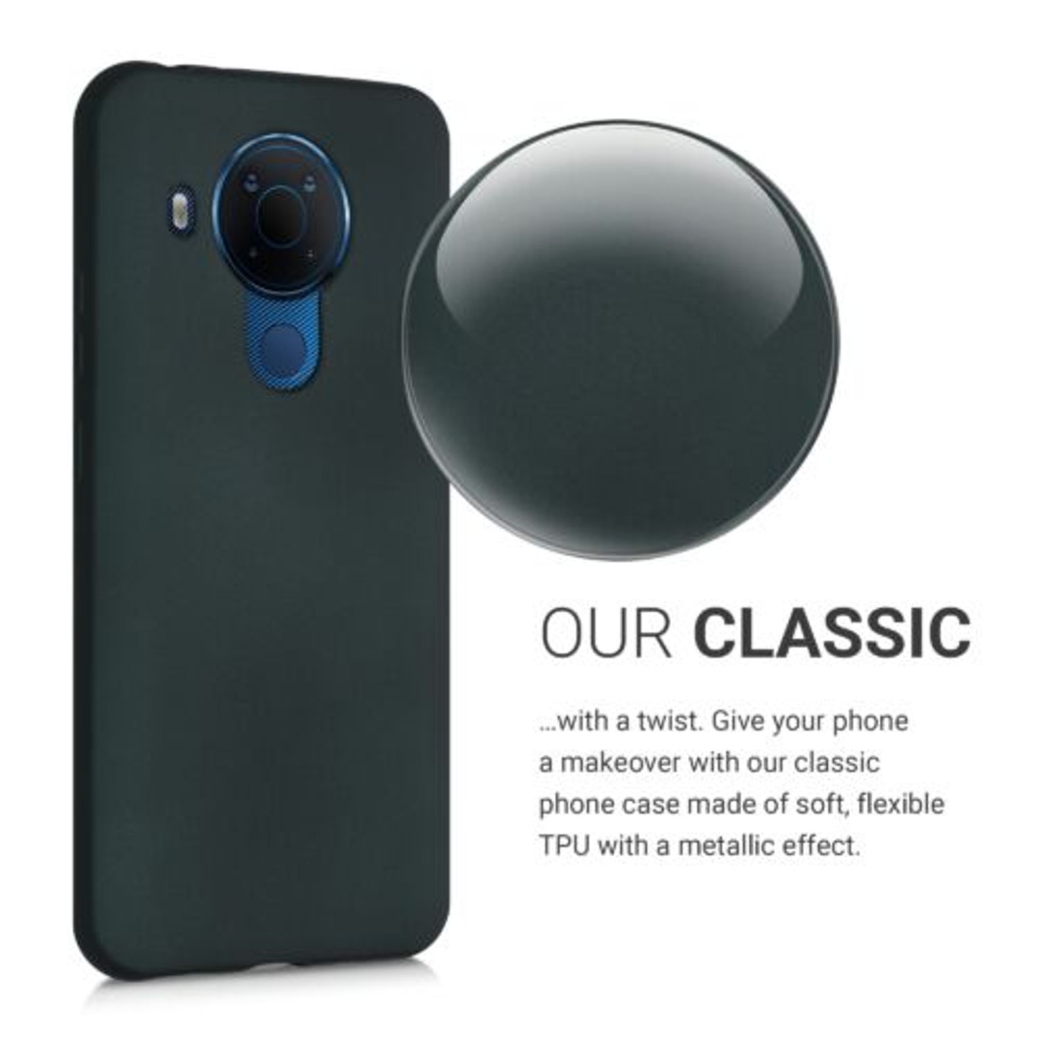 Husa pentru Nokia 5.4, Silicon, Verde, 54317.14 fotografia produsului View 4 L