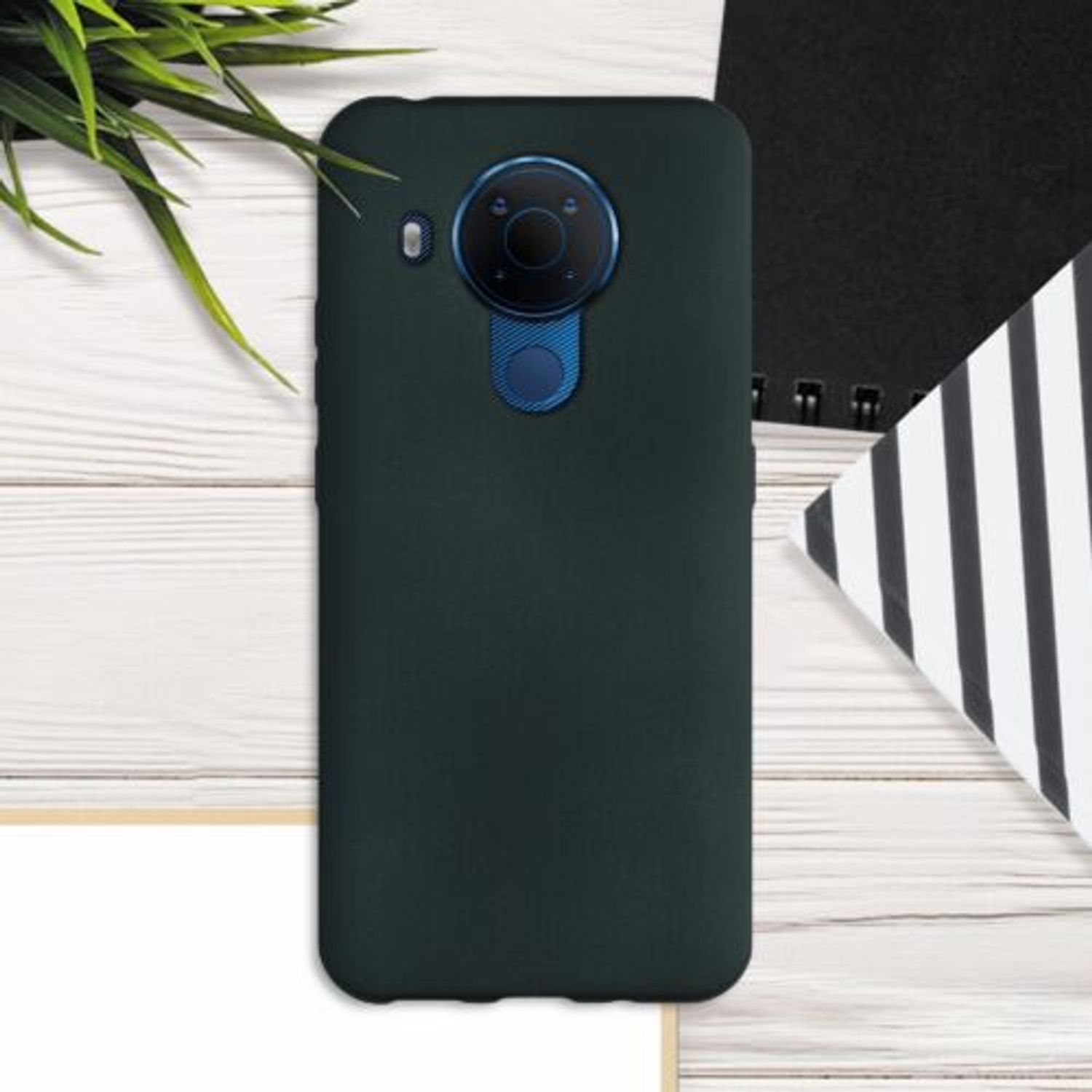 Husa pentru Nokia 5.4, Silicon, Verde, 54317.14 fotografia produsului View 3 L
