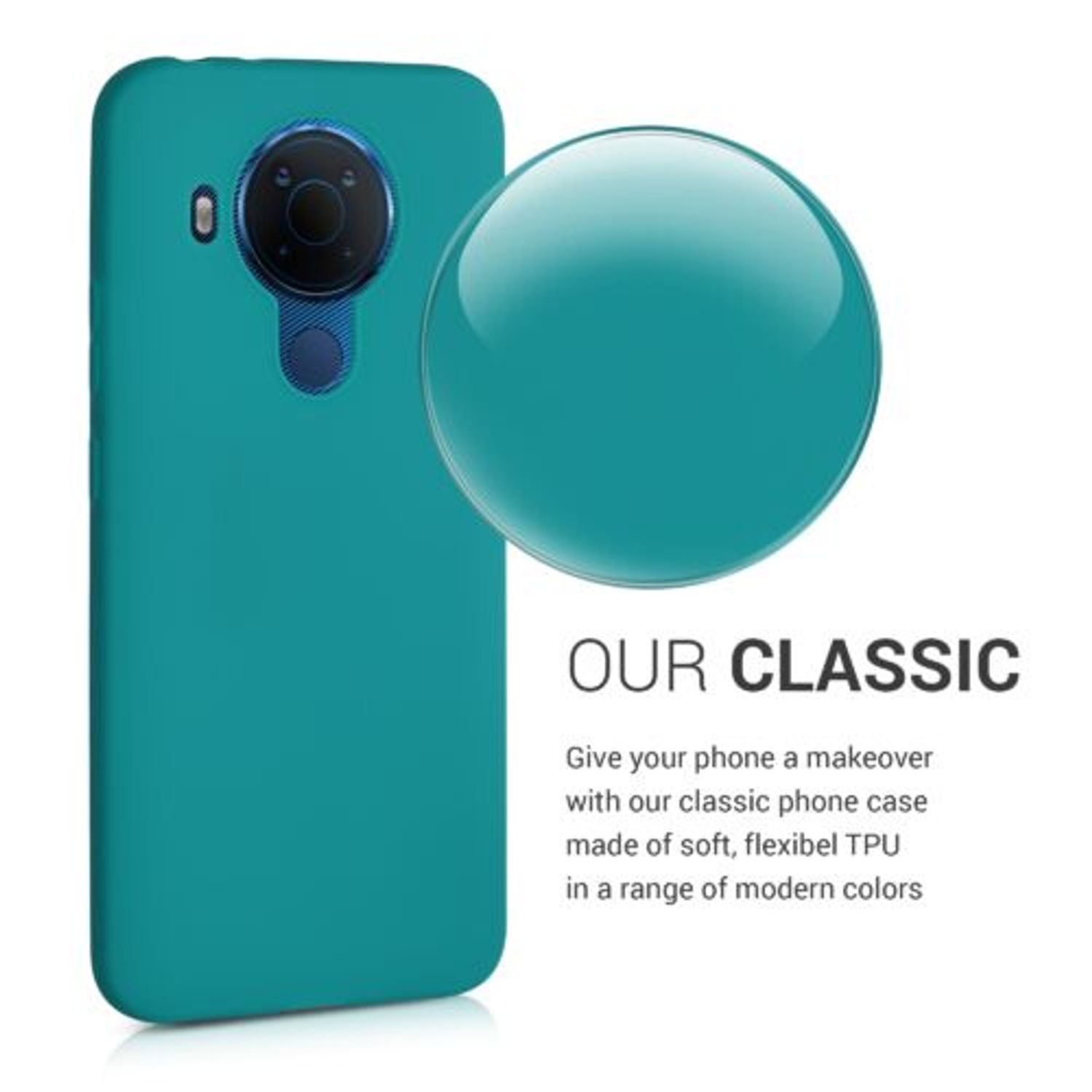 Husa pentru Nokia 5.4, Silicon, Verde, 54109.57 fotografia produsului View 4 L