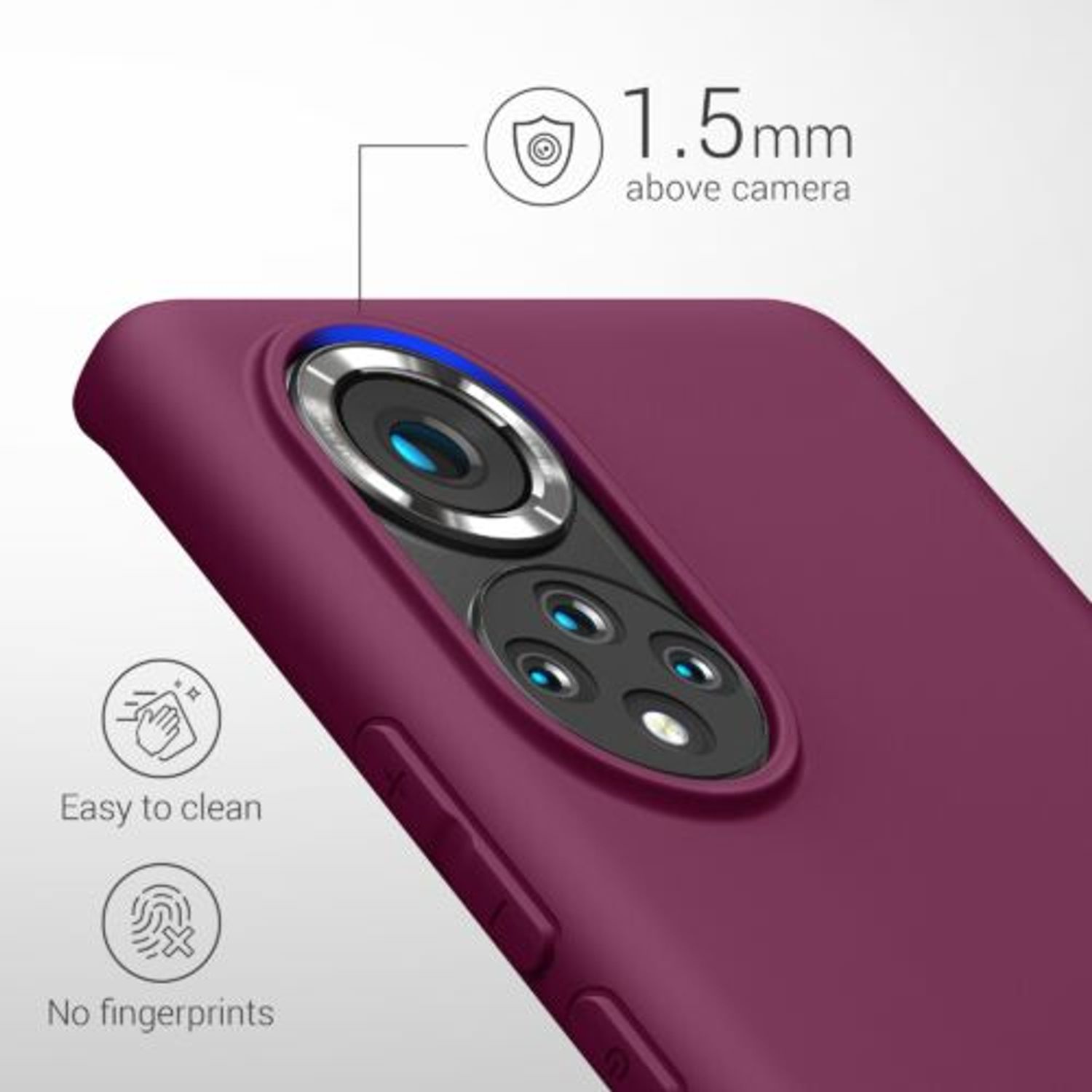 Husa pentru Honor 50, Silicon, Violet, 55409.187 fotografia produsului View 4 L