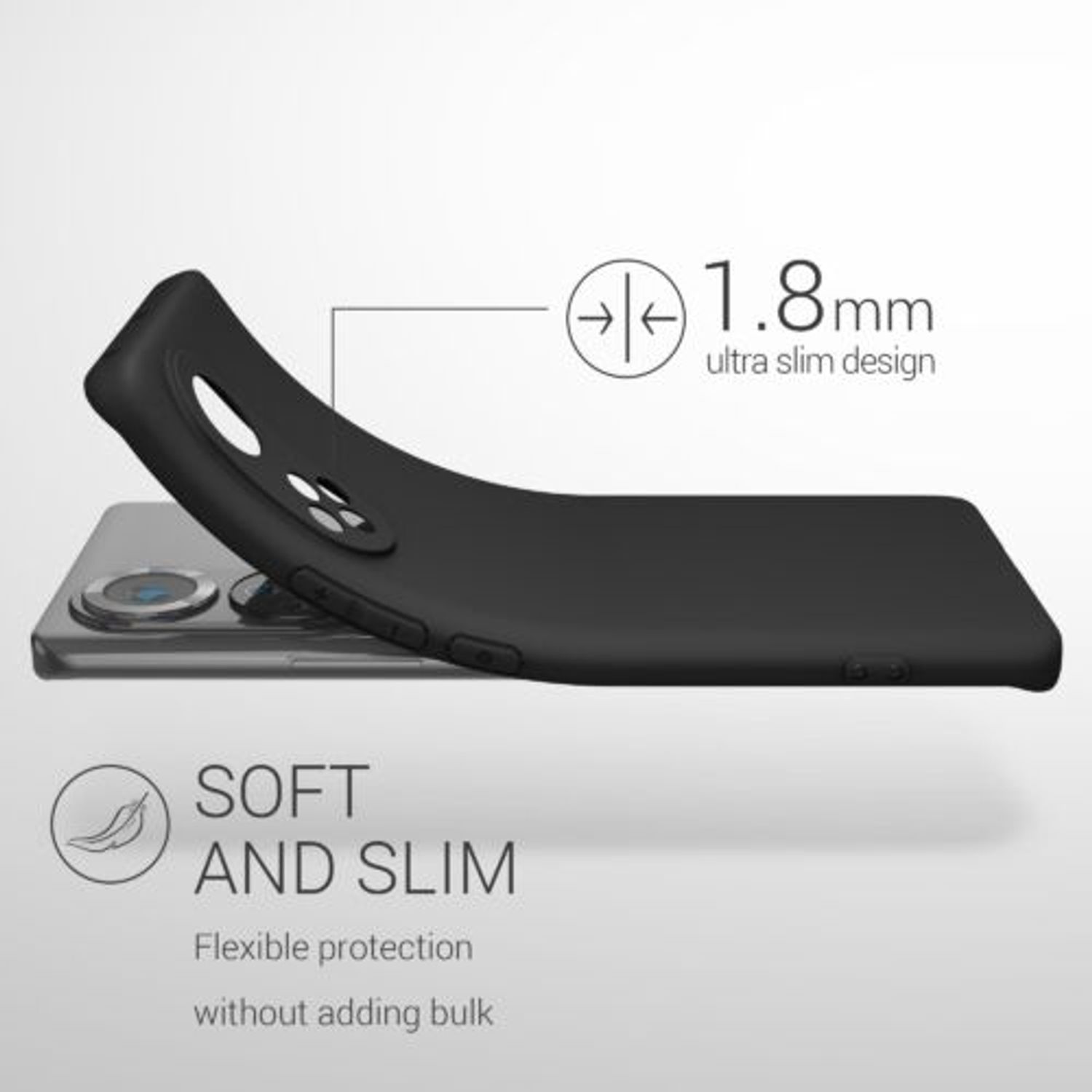 Husa pentru Honor 50, Silicon, Negru, 55409.01 fotografia produsului View 8 L