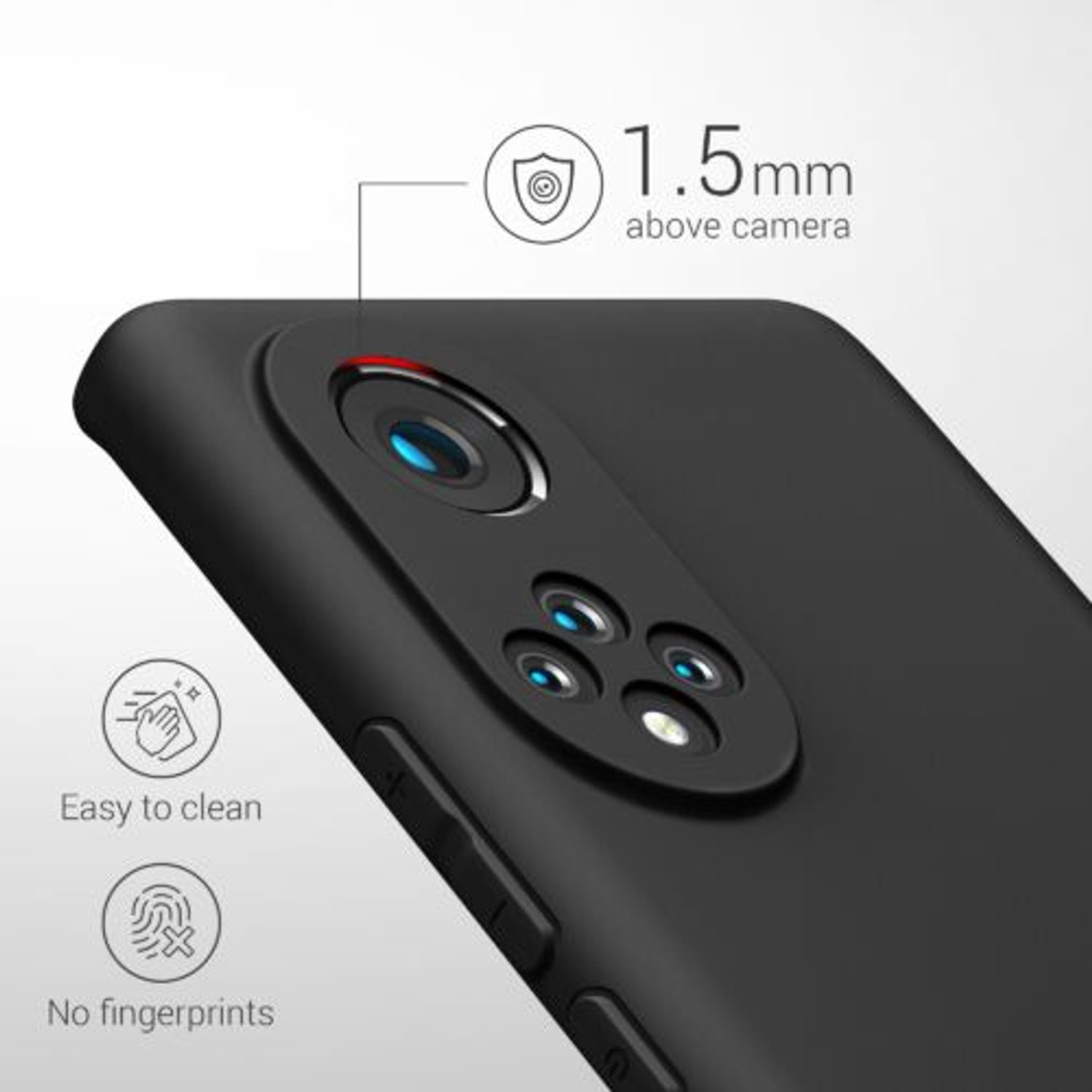 Husa pentru Honor 50, Silicon, Negru, 55409.01 fotografia produsului View 2 L
