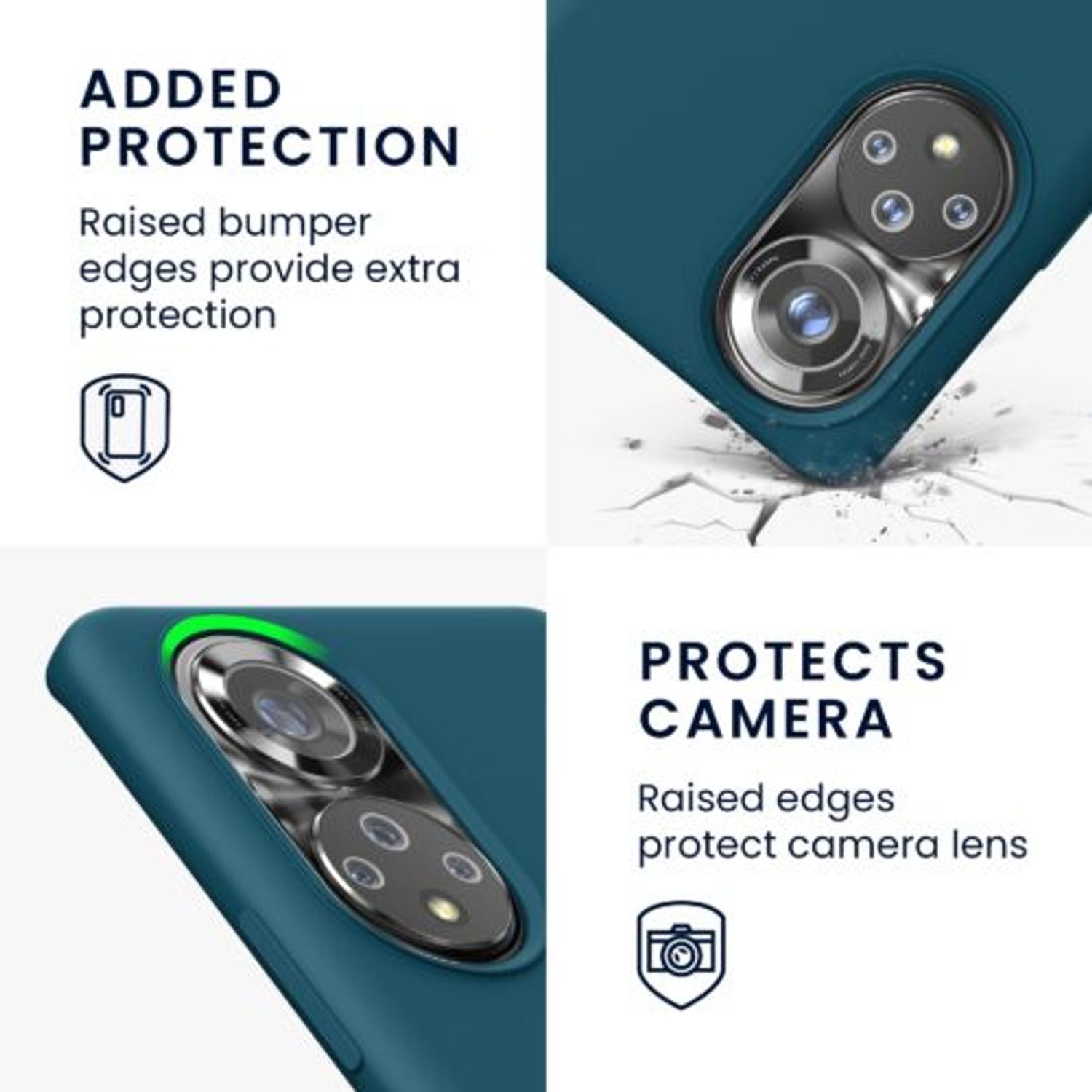 Husa pentru Honor 50 Pro, Silicon, Verde, 55482.57 fotografia produsului View 4 L