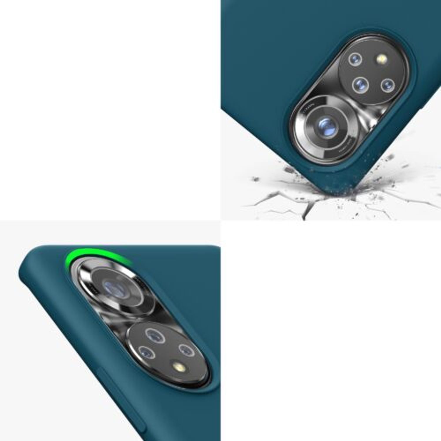 Husa pentru Honor 50 Pro, Silicon, Verde, 55482.57 fotografia produsului View 8 L