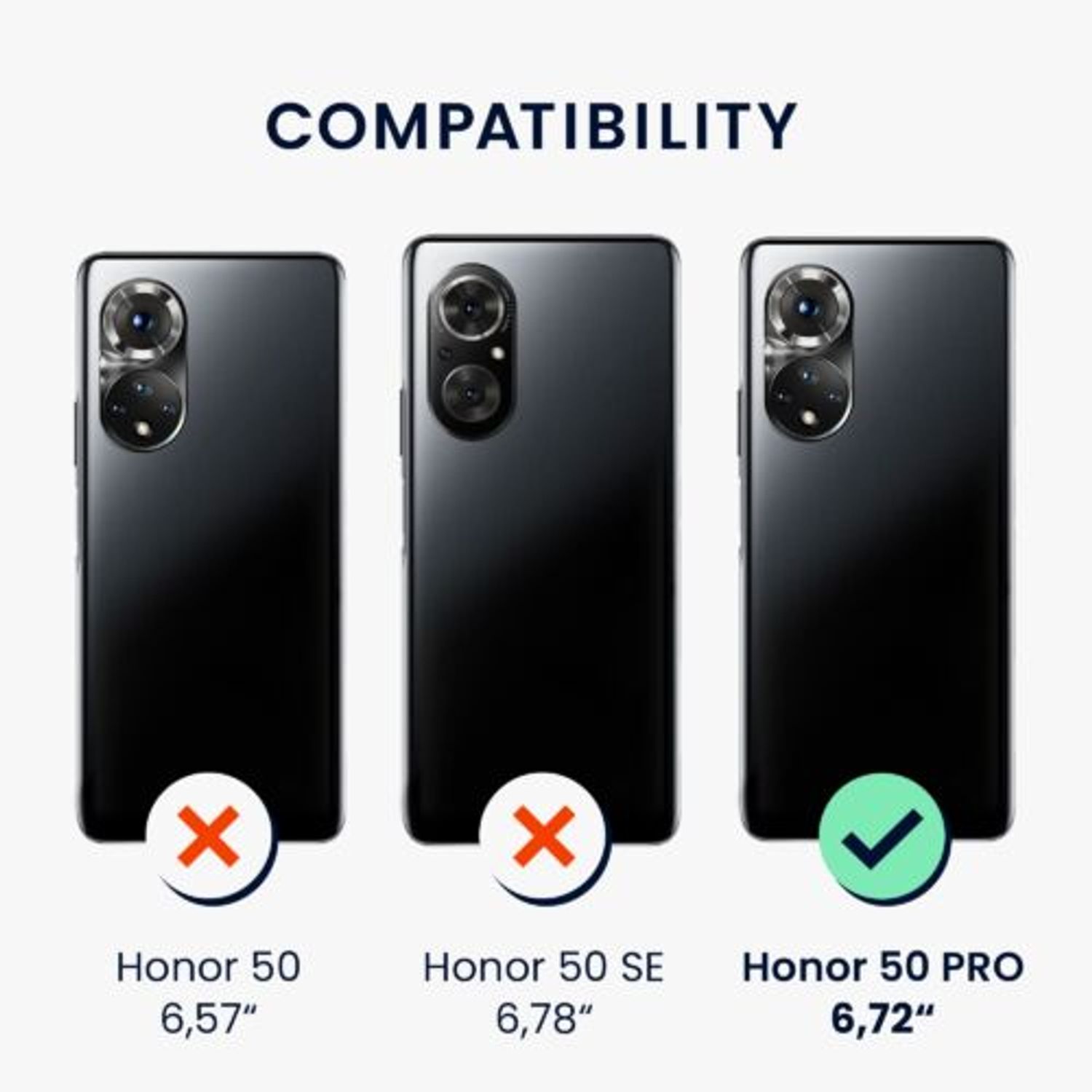 Husa pentru Honor 50 Pro, Silicon, Negru, 55482.01 fotografia produsului View 6 L