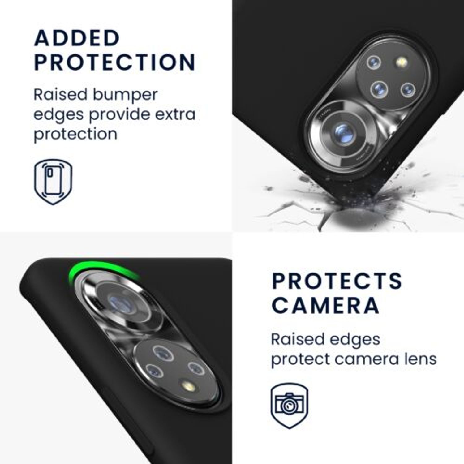 Husa pentru Honor 50 Pro, Silicon, Negru, 55482.01 fotografia produsului View 4 L