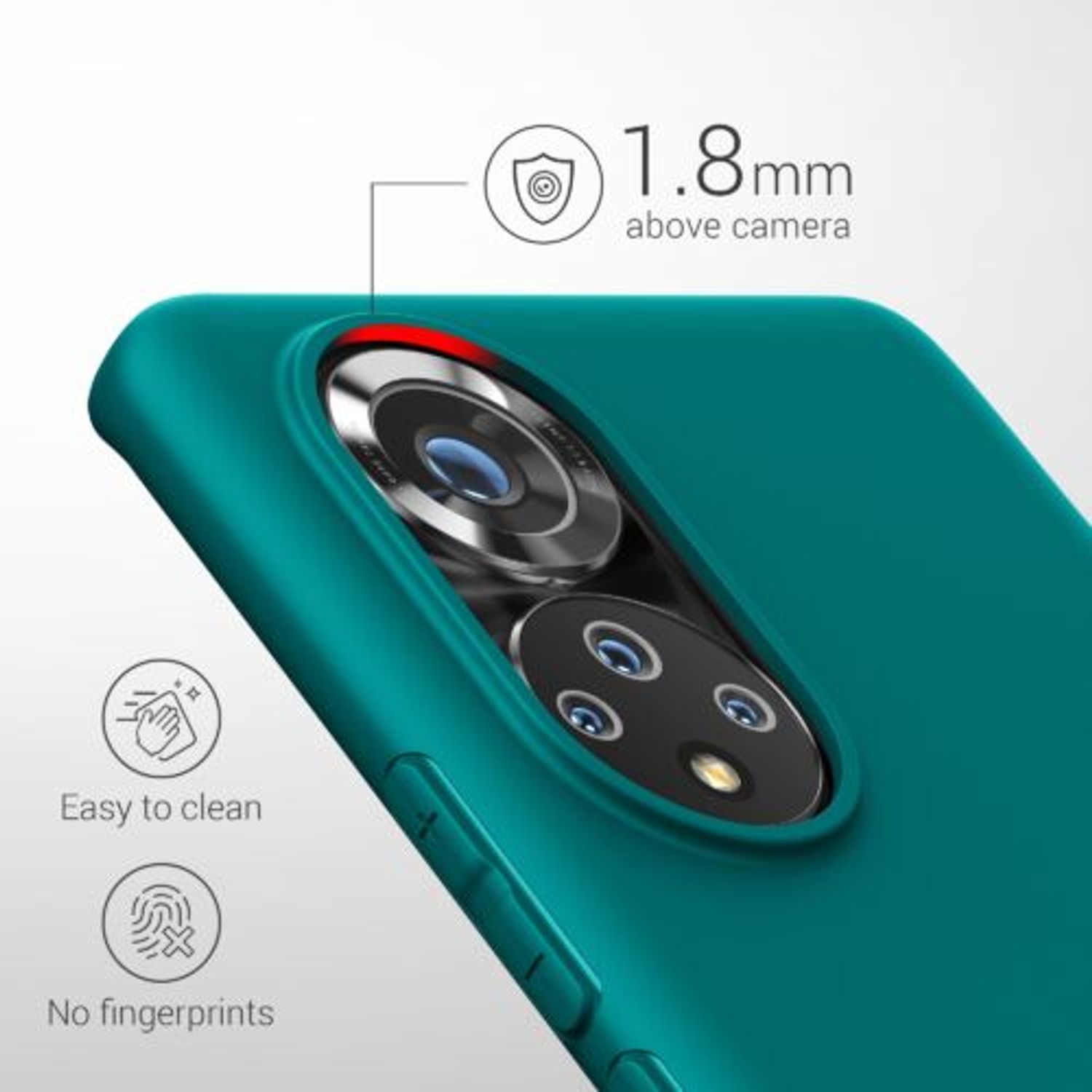 Husa pentru Honor 50 Pro, Silicon, Verde, 55410.57 fotografia produsului View 4 L