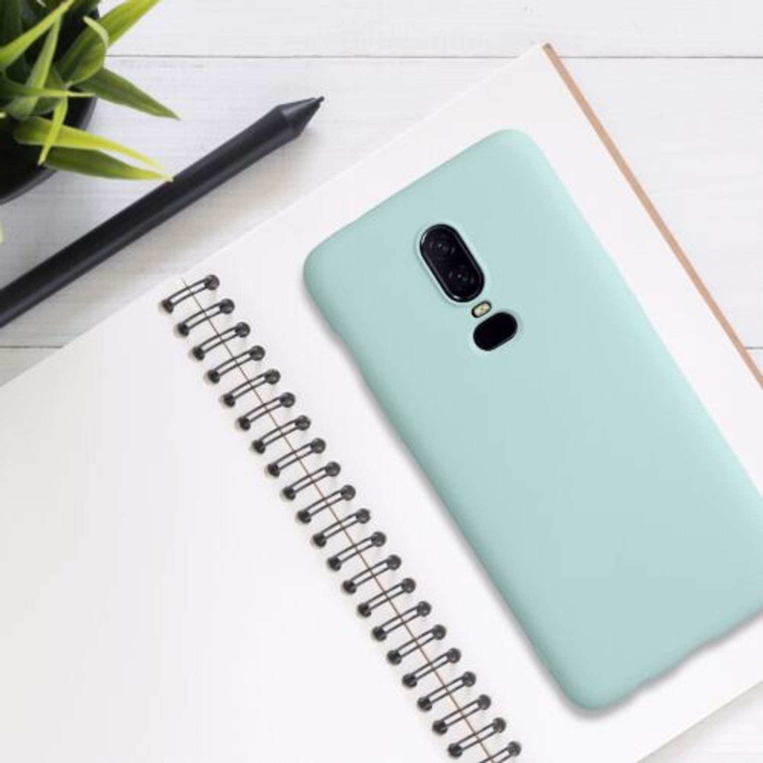Husa pentru OnePlus 6, Silicon, Verde, 55346.200 fotografia produsului View 7 L