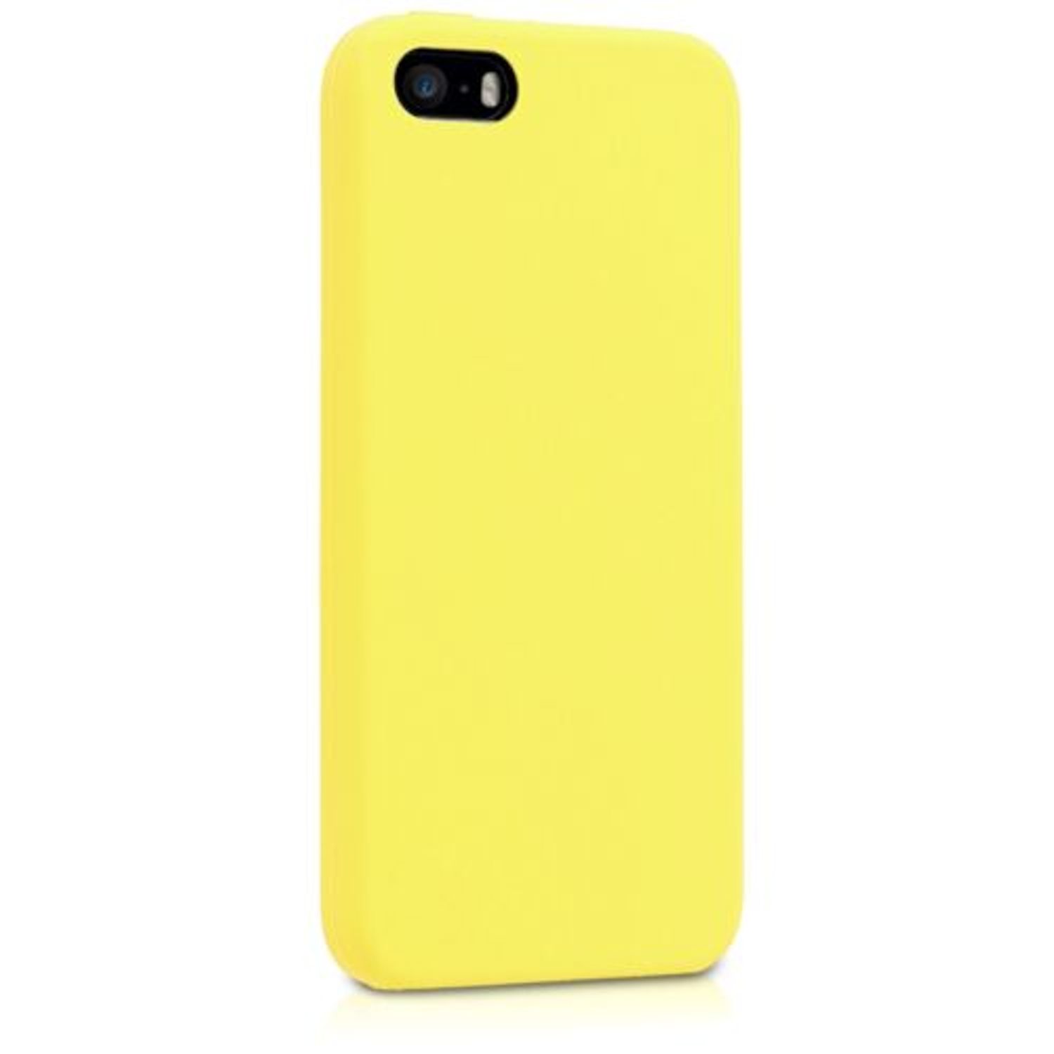 Husa pentru Apple iPhone 5/iPhone 5s/iPhone SE, Silicon, Galben, 42766.75 fotografia produsului View 8 L
