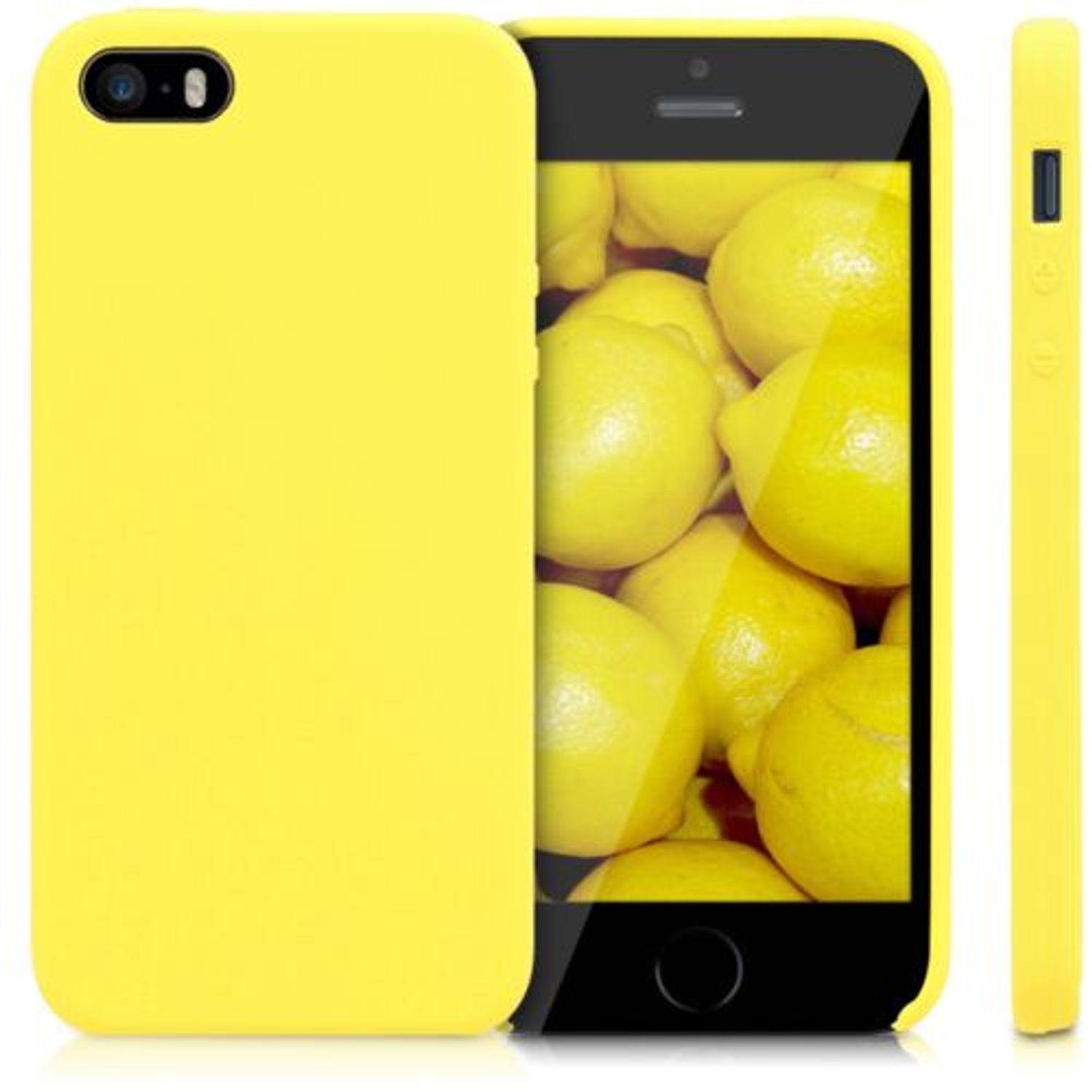 Husa pentru Apple iPhone 5/iPhone 5s/iPhone SE, Silicon, Galben, 42766.75 fotografia produsului View 2 L