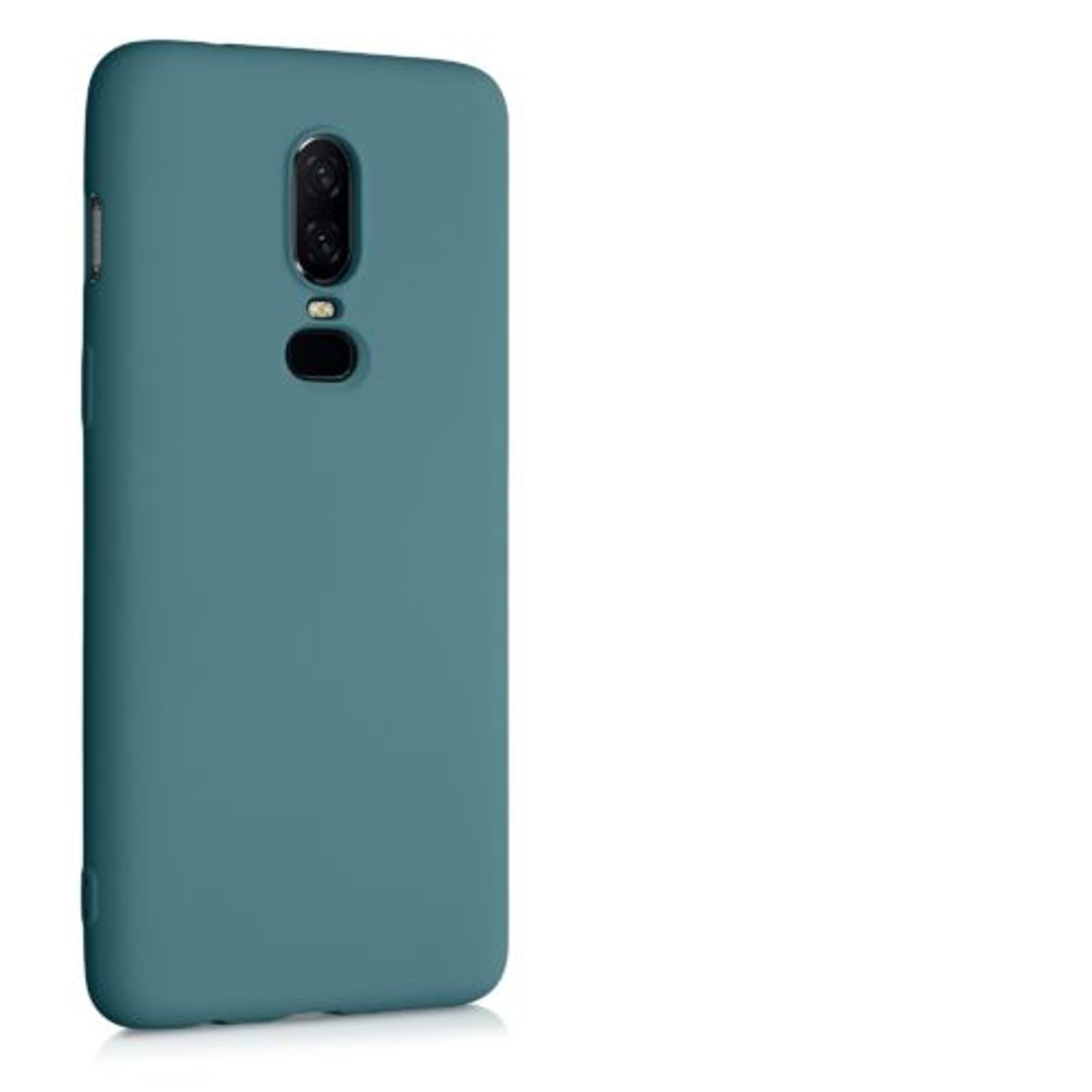 Husa pentru OnePlus 6, Silicon, Verde, 55346.57 fotografia produsului View 4 L