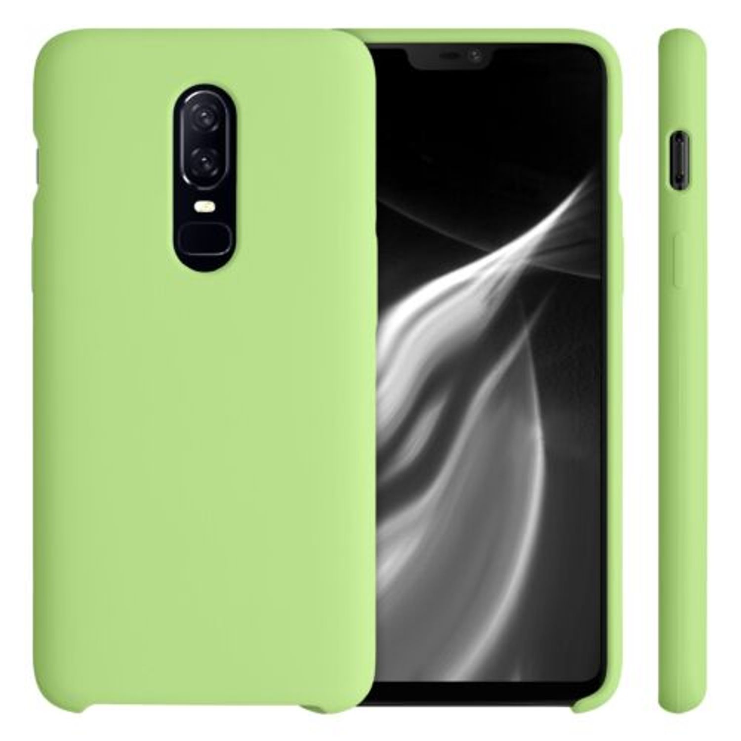 Husa pentru OnePlus 6, Silicon, Verde, 46122.214 fotografia produsului View 2 L