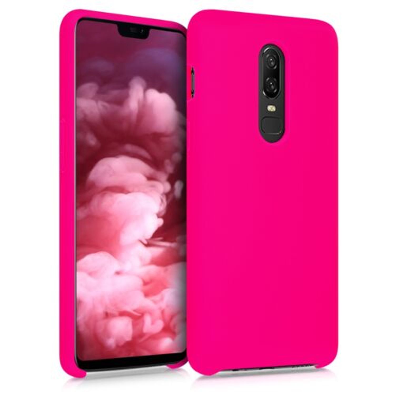 Husa pentru OnePlus 6, Silicon, Roz, 46122.77 fotografia produsului