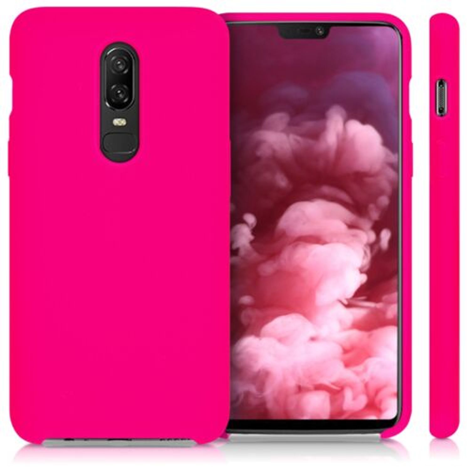 Husa pentru OnePlus 6, Silicon, Roz, 46122.77 fotografia produsului View 2 L