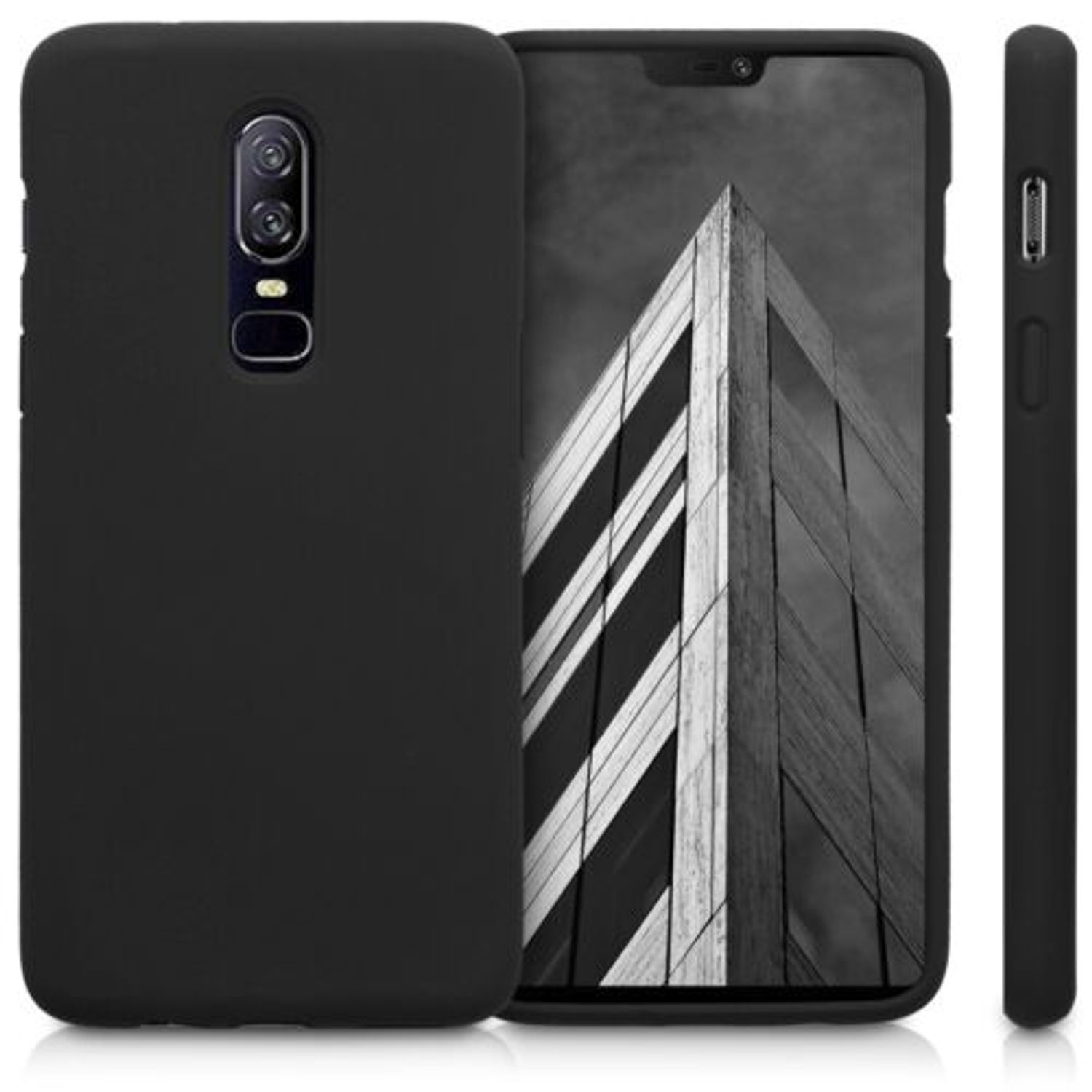 Husa pentru OnePlus 6, Silicon, Negru, 46122.01 fotografia produsului View 2 L