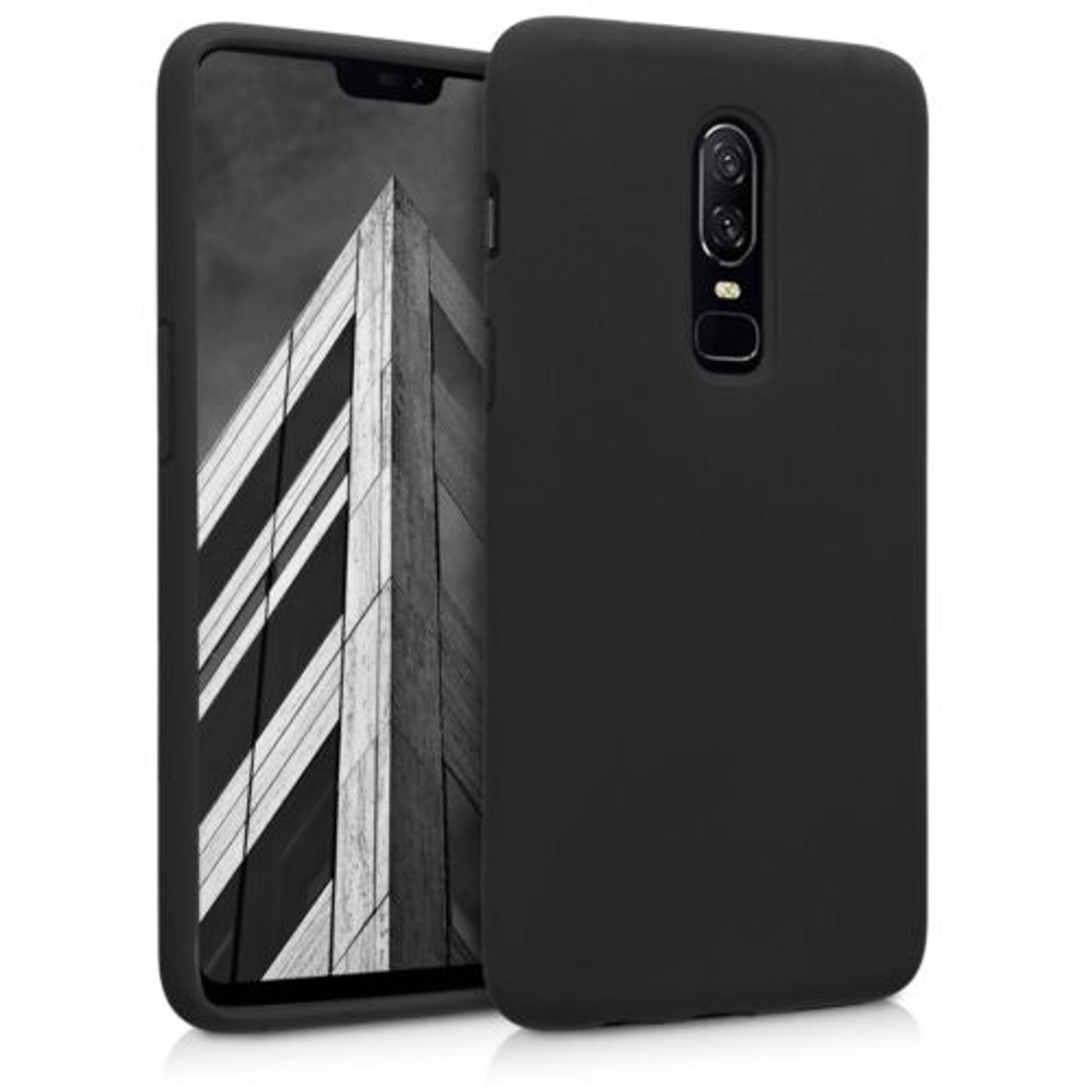 Husa pentru OnePlus 6, Silicon, Negru, 46122.01 fotografia produsului