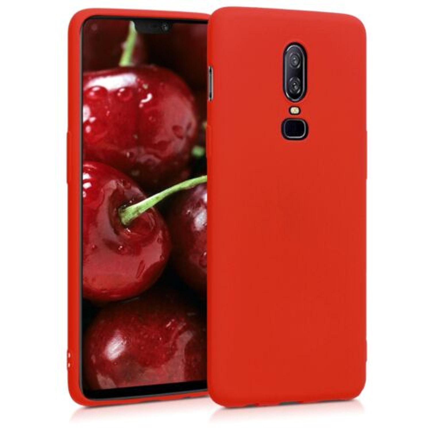 Husa pentru OnePlus 6, Silicon, Rosu, 45432.111 fotografia produsului