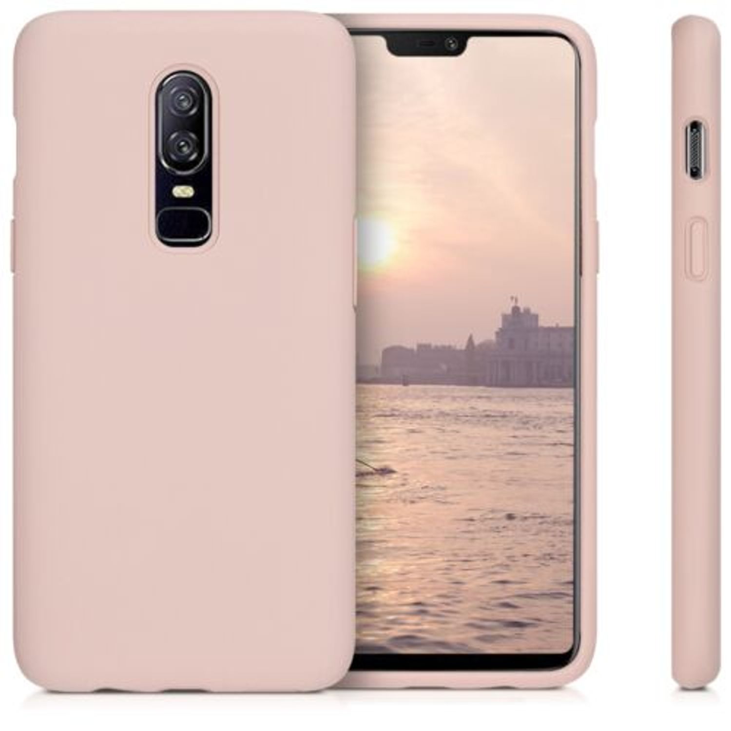 Husa pentru OnePlus 6, Silicon, Roz, 46122.10 fotografia produsului View 2 L