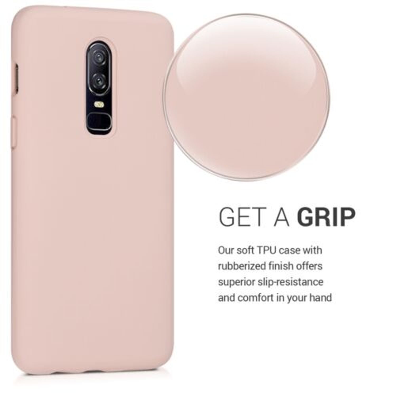 Husa pentru OnePlus 6, Silicon, Roz, 46122.10 fotografia produsului View 6 L