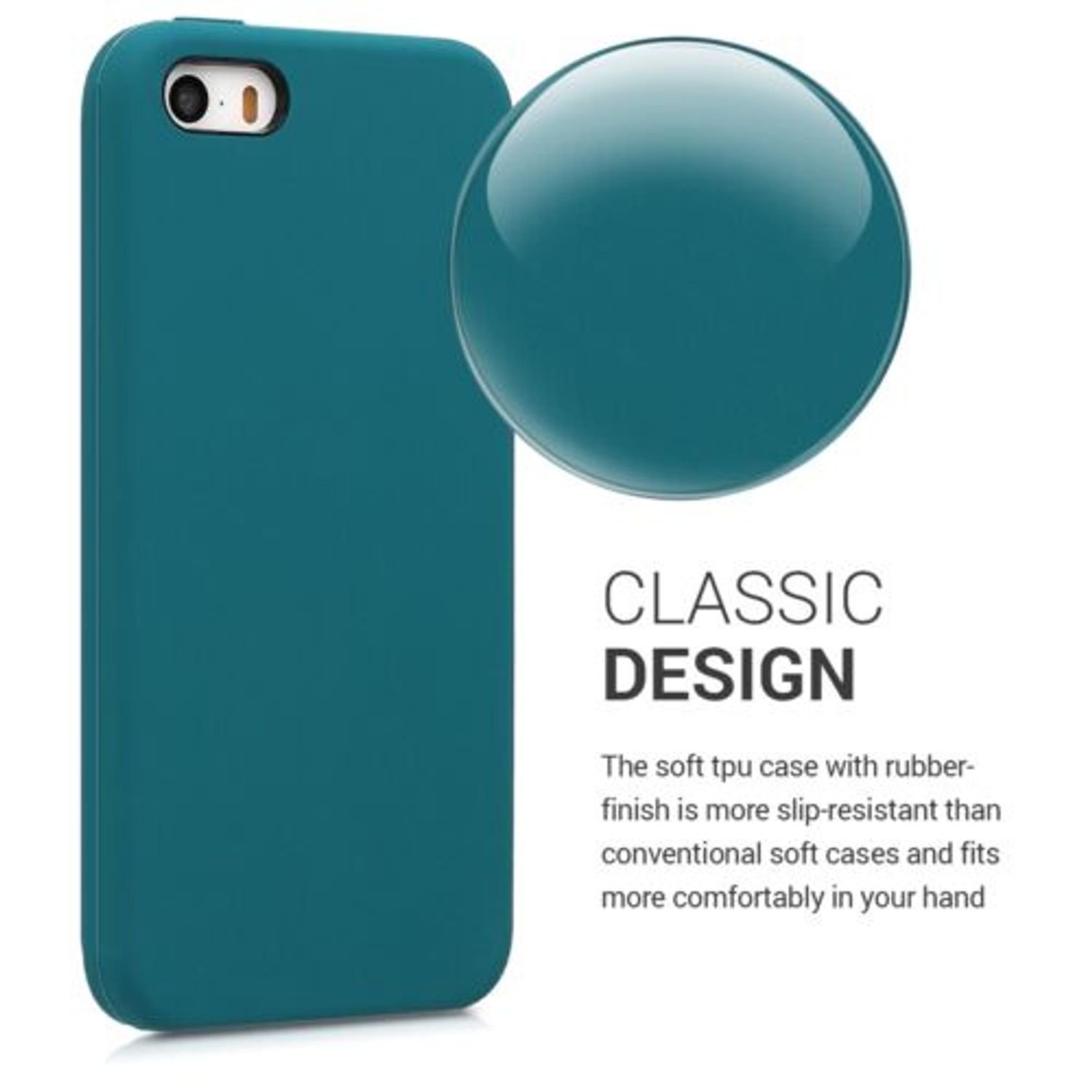 Husa pentru Apple iPhone 5/iPhone 5s/iPhone SE, Silicon, Albastru, 42766.57 fotografia produsului View 4 L