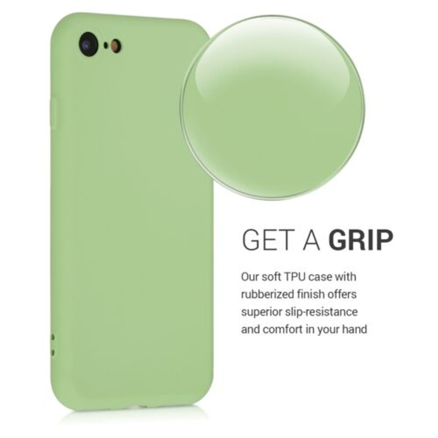Husa pentru iPhone 8/iPhone 7/iPhone SE 2, Silicon, Verde, 49979.174 fotografia produsului View 5 L