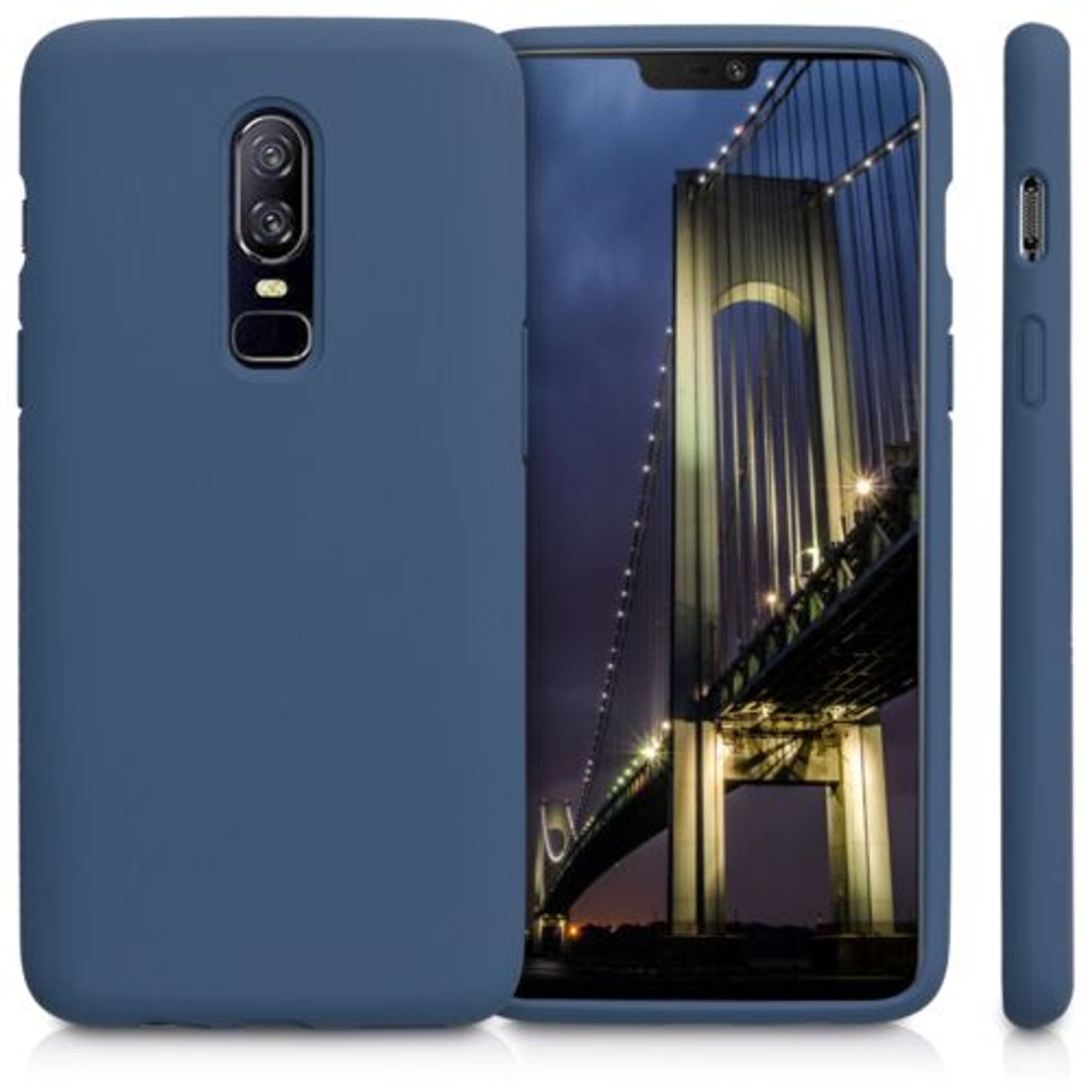 Husa pentru OnePlus 6, Silicon, Albastru, 46122.116 fotografia produsului View 2 L