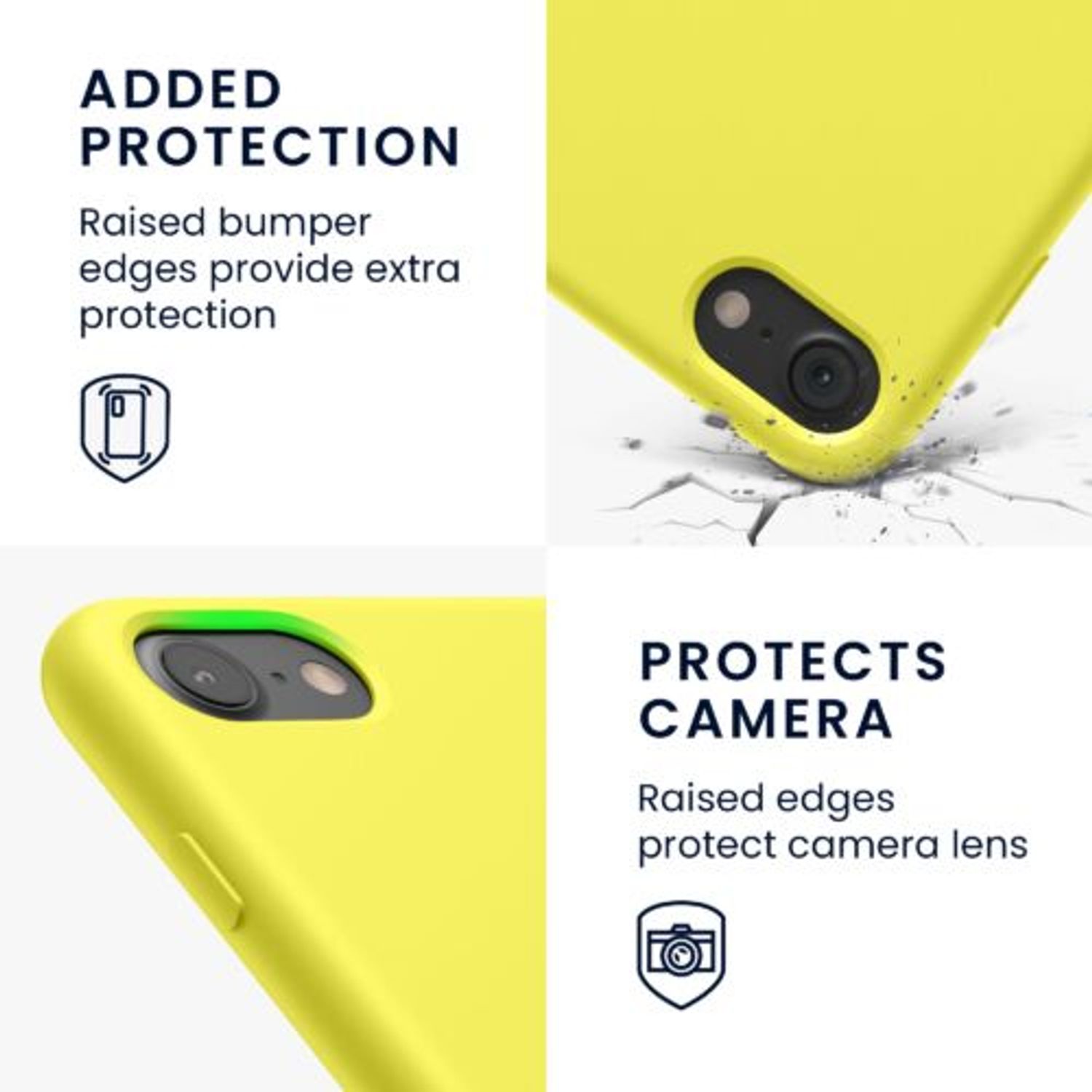 Husa pentru Apple iPhone 8/iPhone 7/iPhone SE 2, Silicon, Galben, 40225.75 fotografia produsului View 8 L