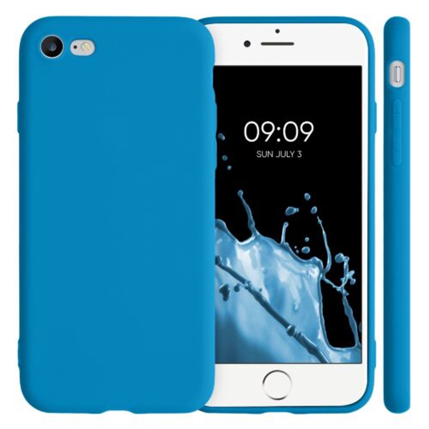 Husa pentru iPhone 8/iPhone 7/iPhone SE 2, Silicon, Albastru, 39458.224 fotografia produsului View 2 L