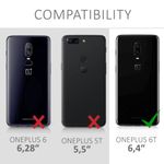 Husa pentru OnePlus 6T, Nylon, Negru, 47982.01 fotografia produsului View 6 S