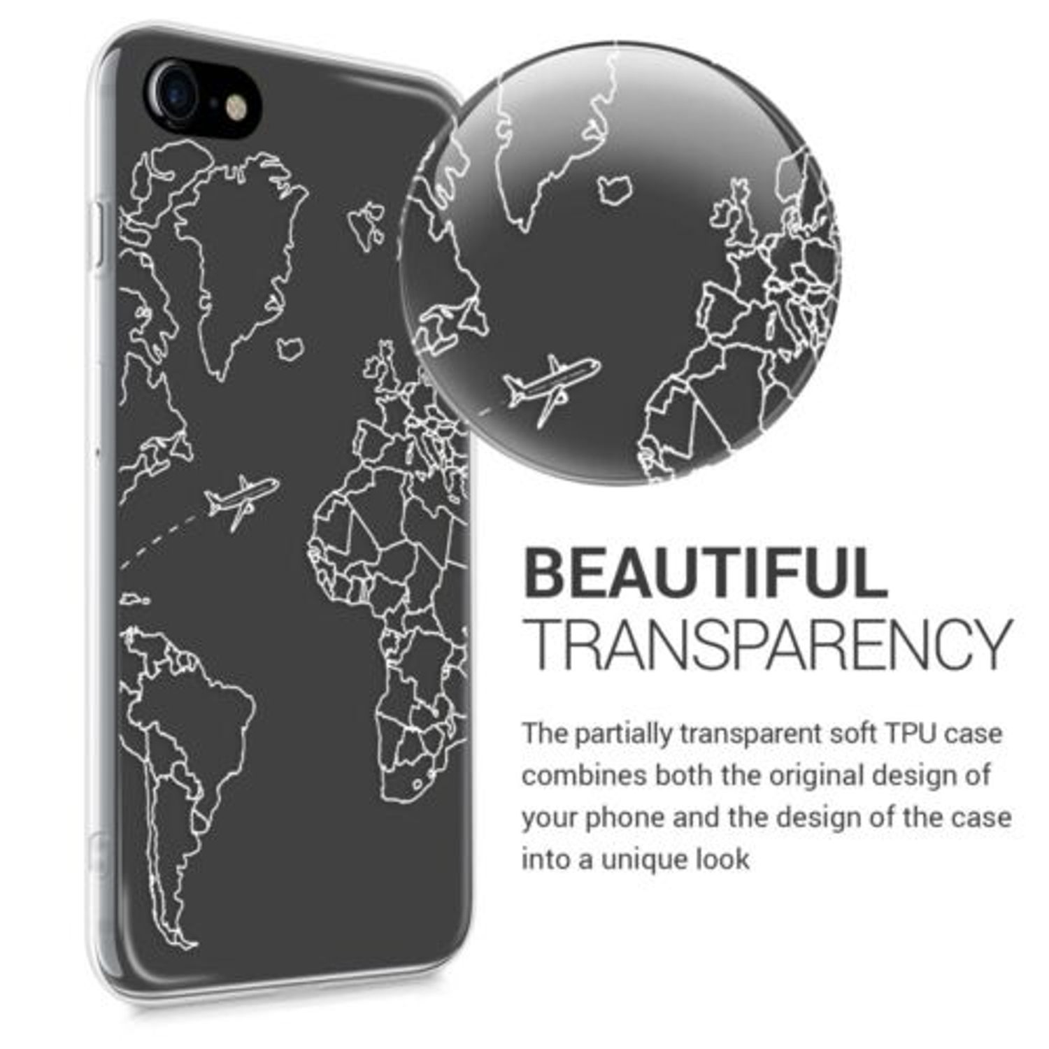 Husa pentru Apple iPhone 8/iPhone 7/iPhone SE 2, Silicon, Silver, 51618.09 fotografia produsului View 7 L