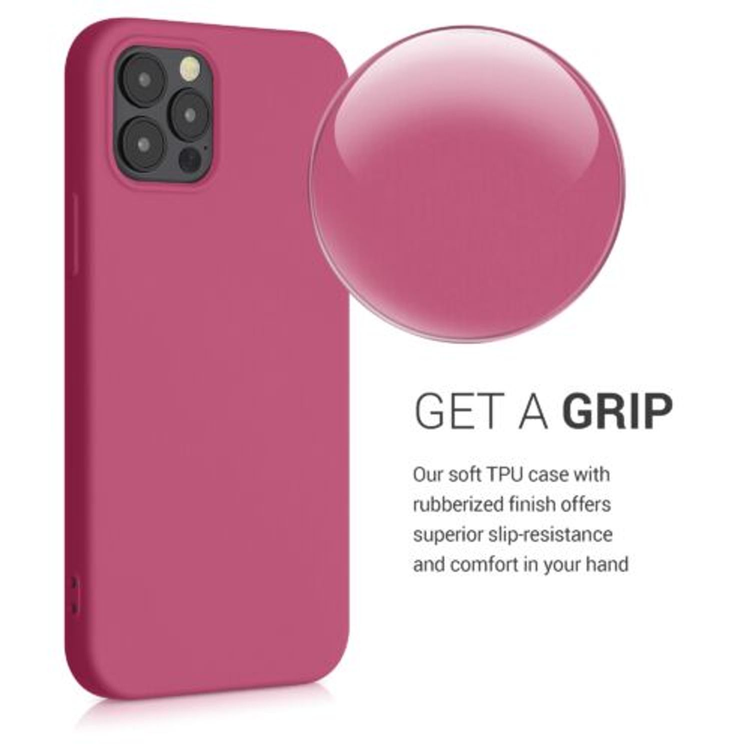 Husa pentru Apple iPhone 12/iPhone 12 Pro, Silicon, Roz, 53844.213 fotografia produsului View 5 L