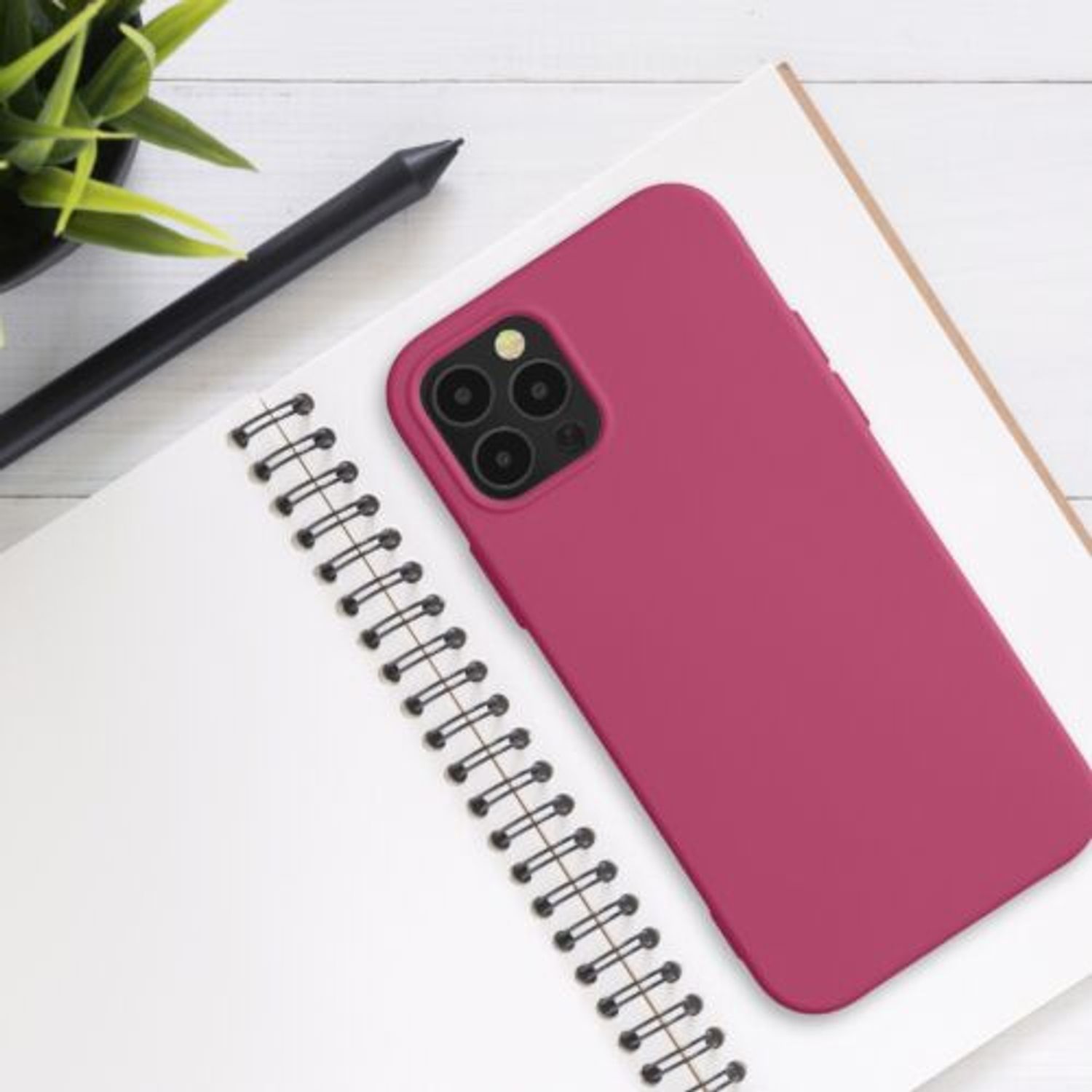 Husa pentru Apple iPhone 12/iPhone 12 Pro, Silicon, Roz, 53844.213 fotografia produsului View 7 L