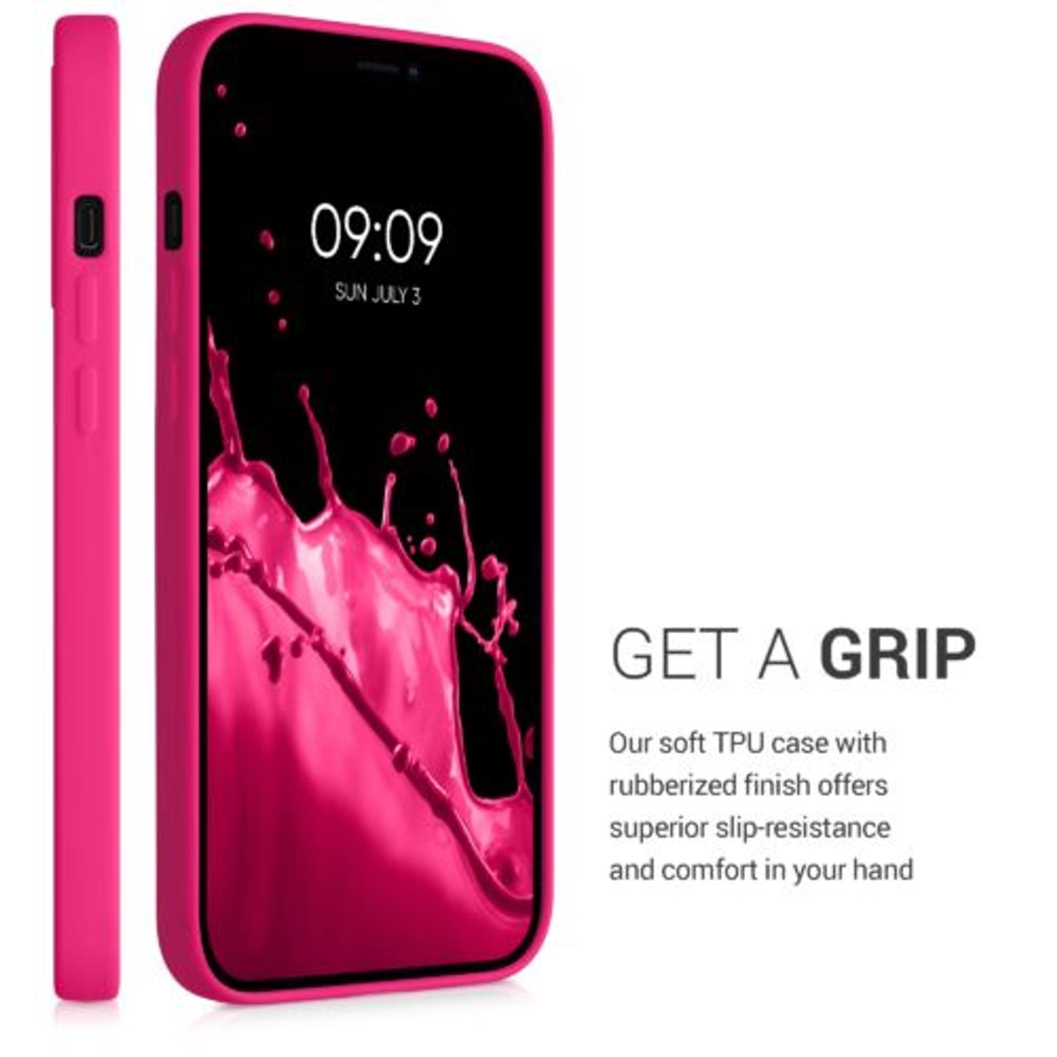 Husa pentru iPhone 12/iPhone 12 Pro, Silicon, Roz, 54513.77 fotografia produsului View 5 L
