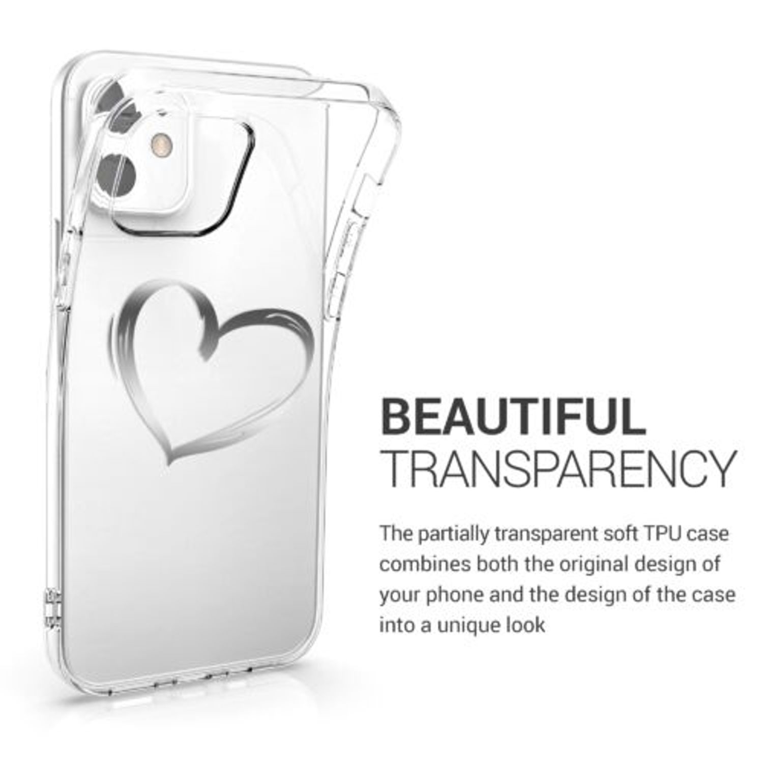 Husa pentru Apple iPhone 12/iPhone 12 Pro, Silicon, Silver, 53035.09 fotografia produsului View 3 L