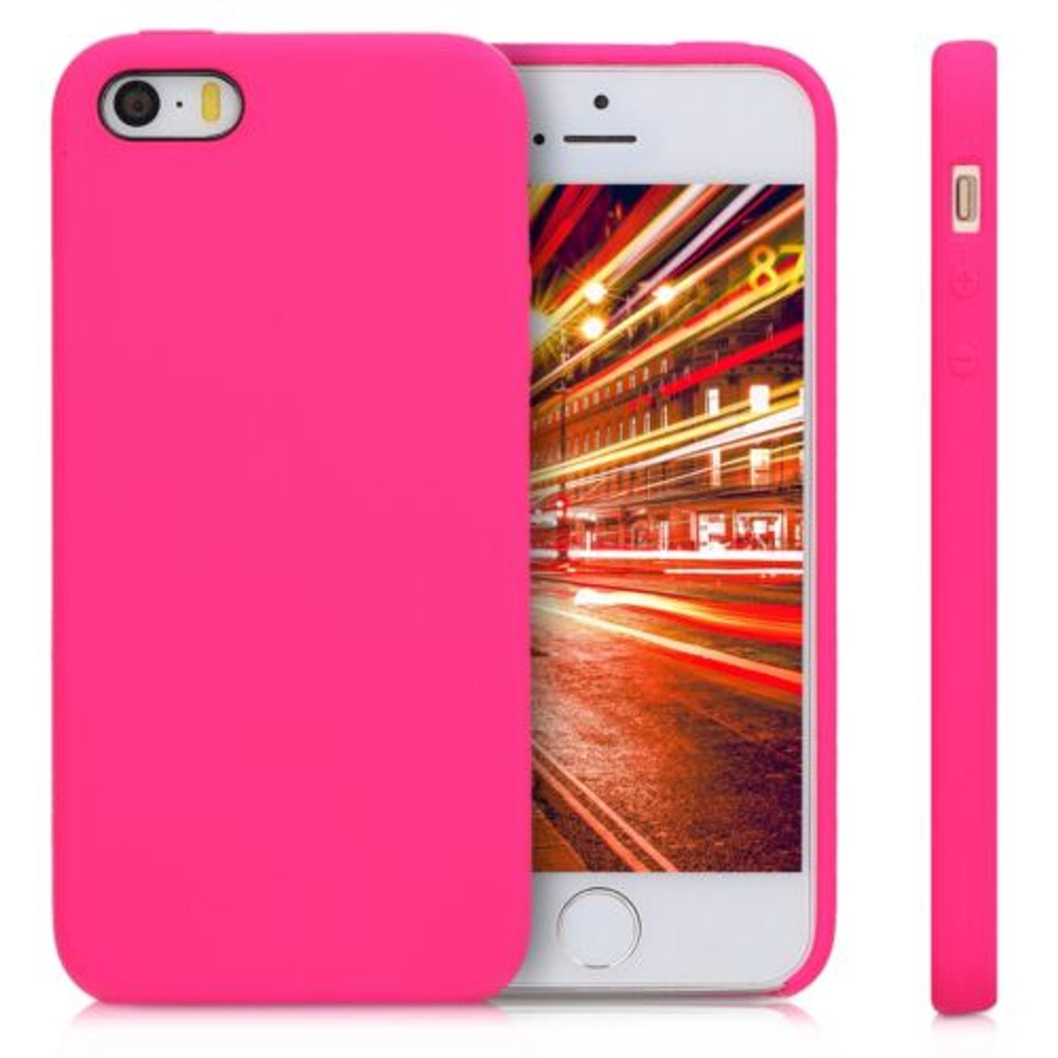 Husa pentru Apple iPhone 5/iPhone 5s/iPhone SE, Silicon, Roz, 42766.08 fotografia produsului View 2 L
