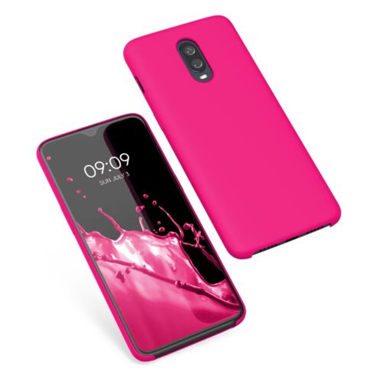 Husa pentru OnePlus 6T, Silicon, Roz, 46316.77 fotografia produsului View 8 L