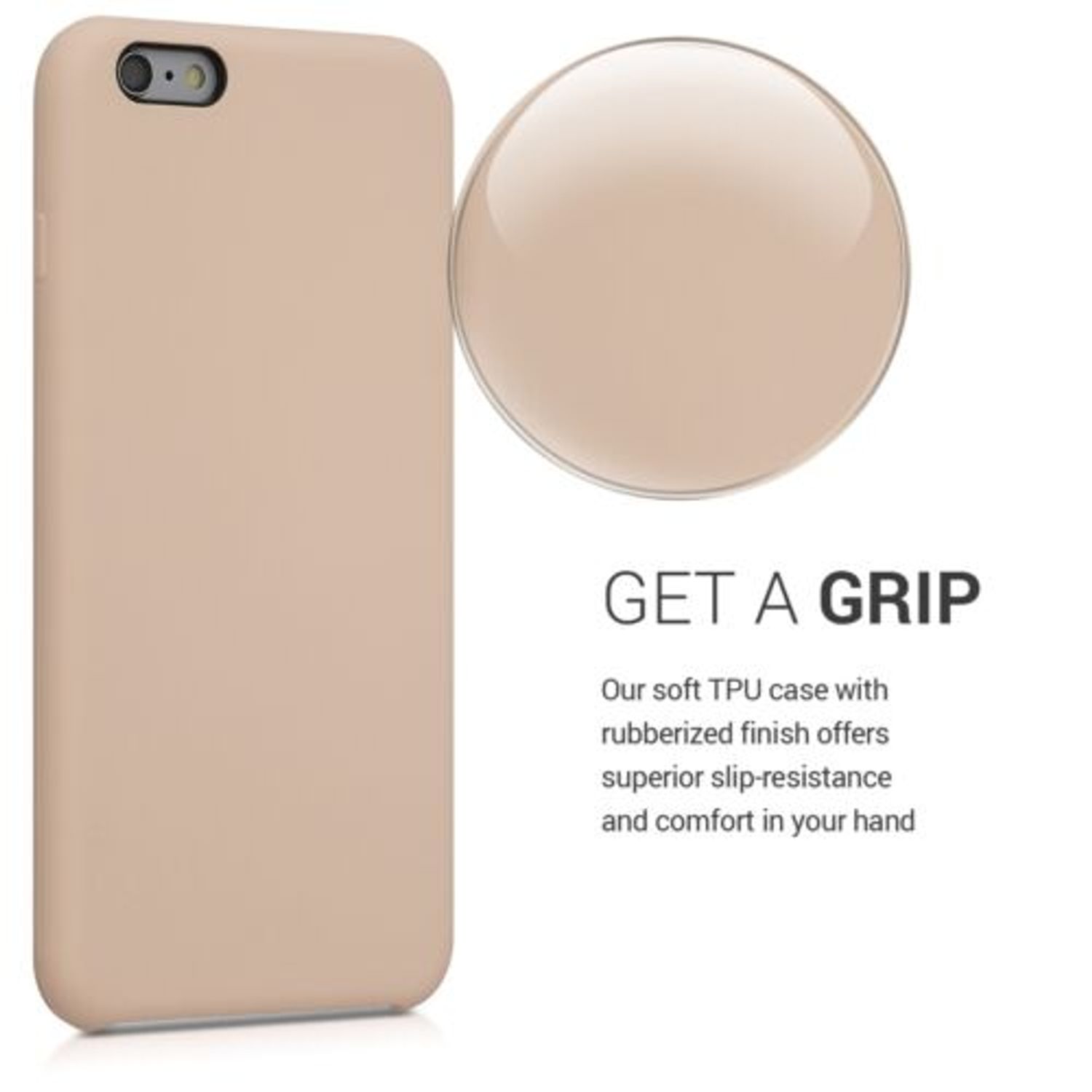 Husa pentru Apple iPhone 6 Plus/iPhone 6s Plus, Silicon, Crem, 40841.154 fotografia produsului View 4 L
