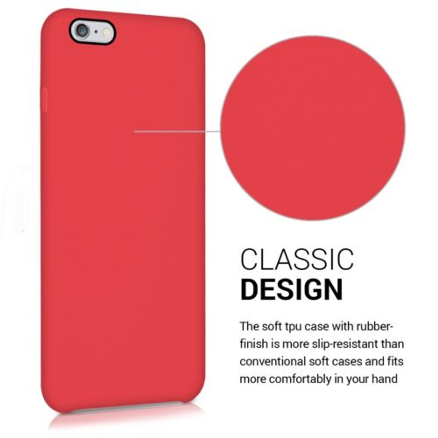 Husa pentru Apple iPhone 6 Plus/iPhone 6s Plus, Silicon, Rosu, 40841.09 fotografia produsului View 4 L