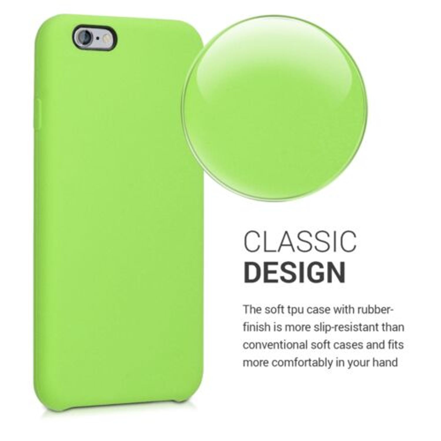 Husa pentru Apple iPhone 6/iPhone 6s, Silicon, Verde, 40223.07 fotografia produsului View 4 L