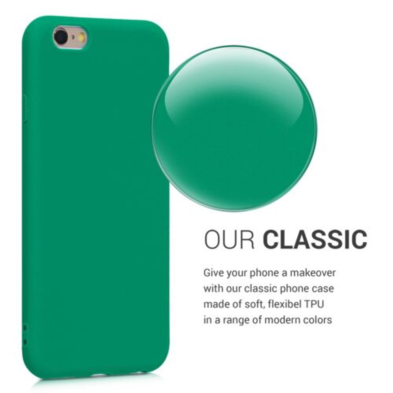 Husa pentru Apple iPhone 6/iPhone 6s, Silicon, Verde, 35176.142 fotografia produsului View 5 L