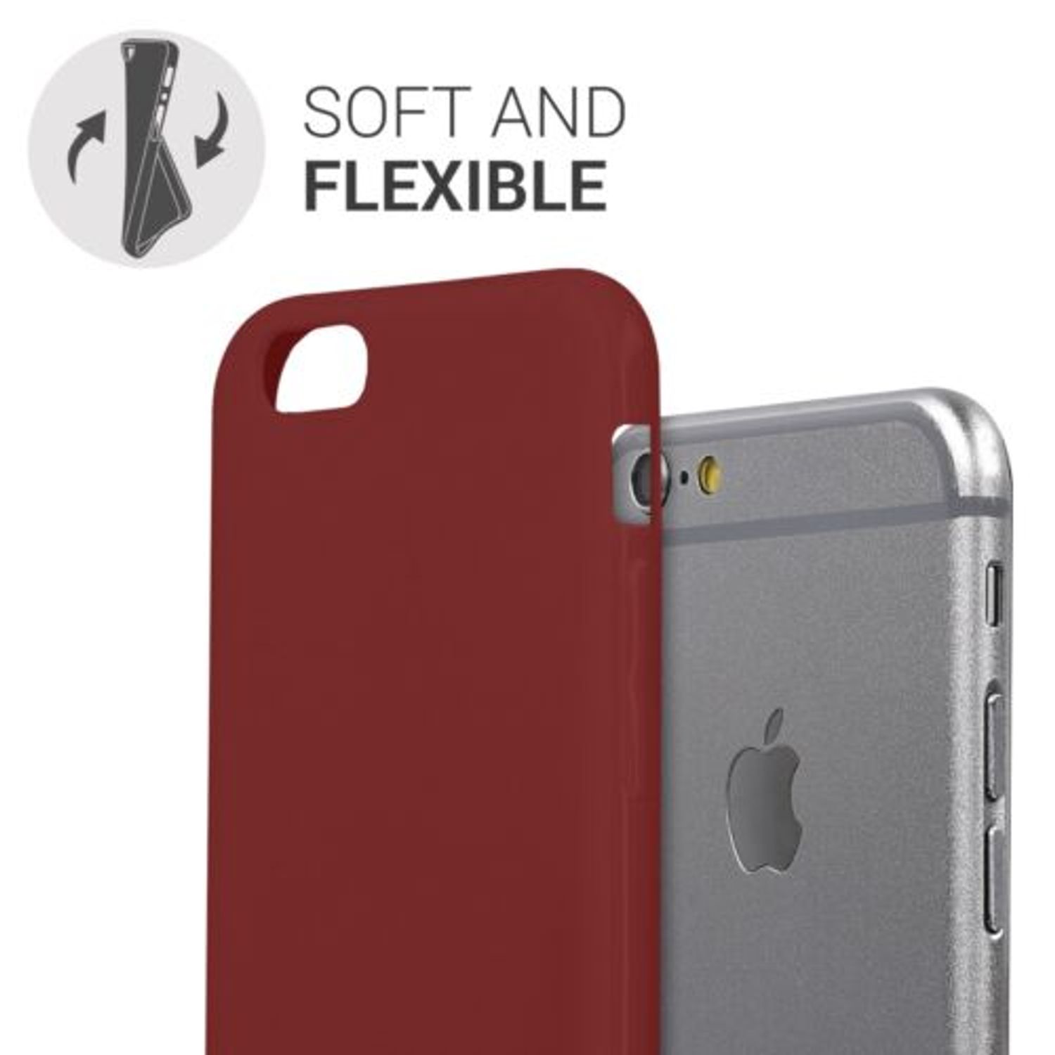 Husa pentru Apple iPhone 6/iPhone 6s, Silicon, Rosu, 35176.09 fotografia produsului View 4 L