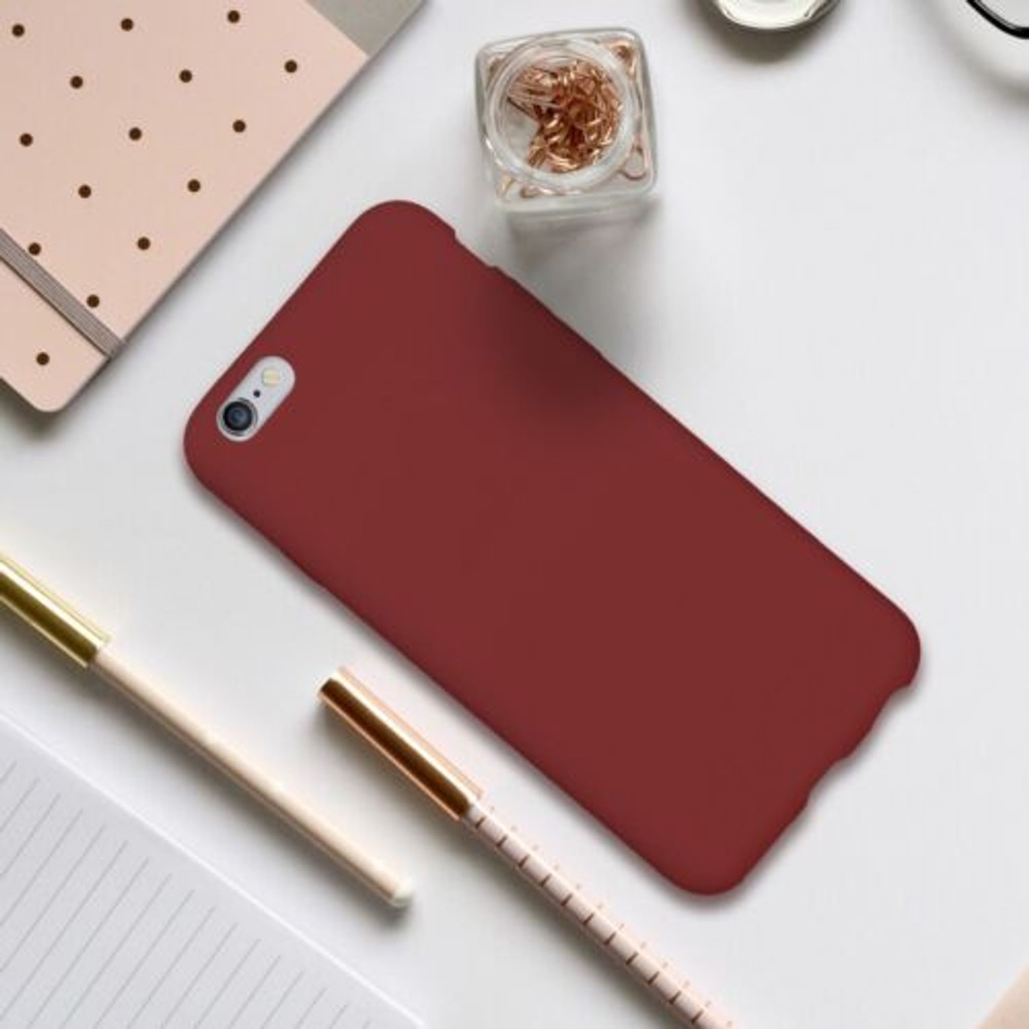 Husa pentru Apple iPhone 6/iPhone 6s, Silicon, Rosu, 35176.09 fotografia produsului View 3 L