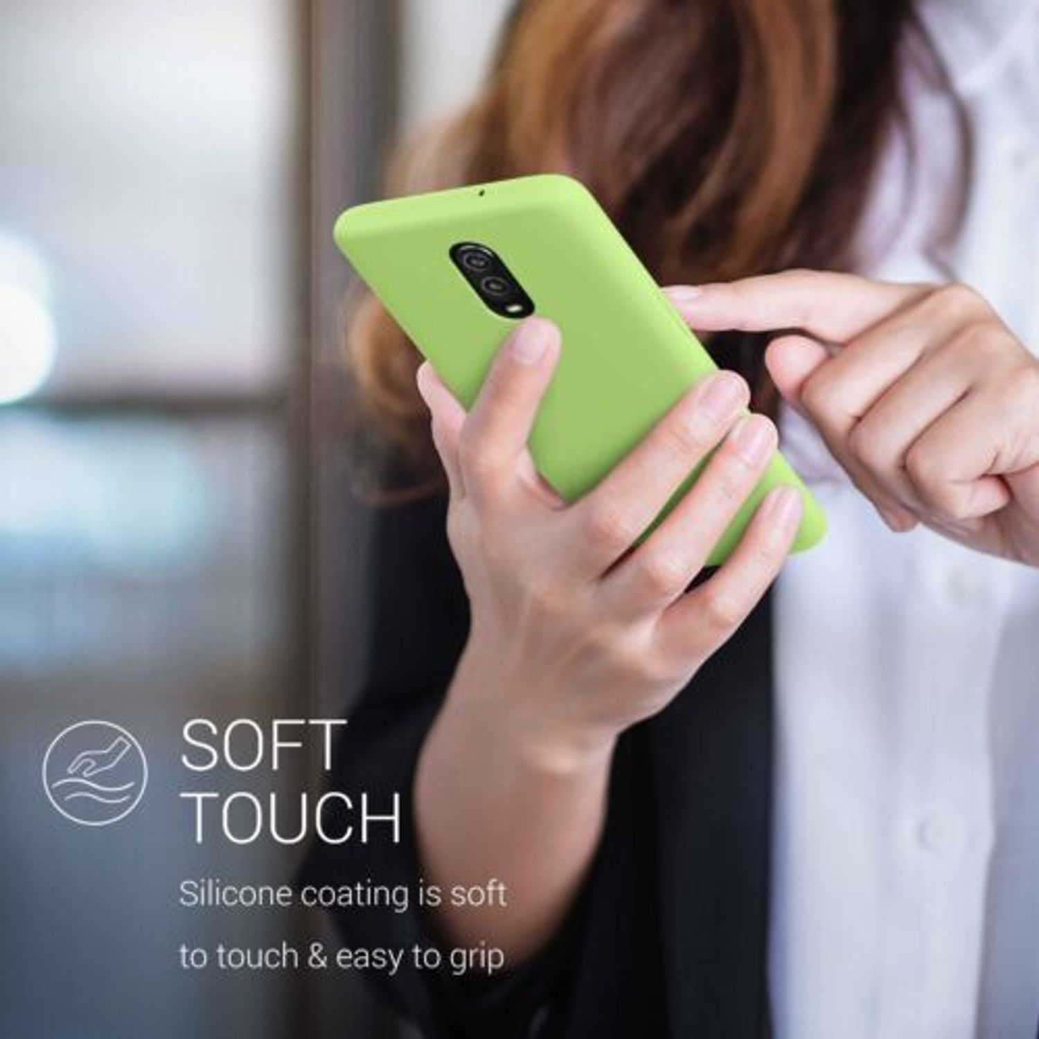 Husa pentru OnePlus 6T, Silicon, Verde, 46316.214 fotografia produsului View 4 L