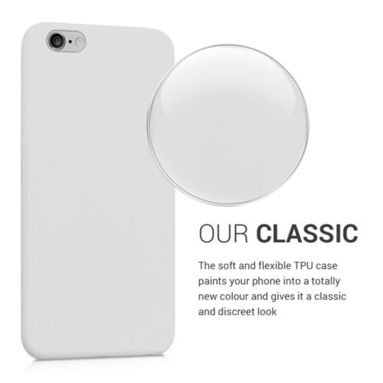 Husa pentru Apple iPhone 6 Plus/iPhone 6s Plus, Silicon, Alb, 37726.48 fotografia produsului View 3 L