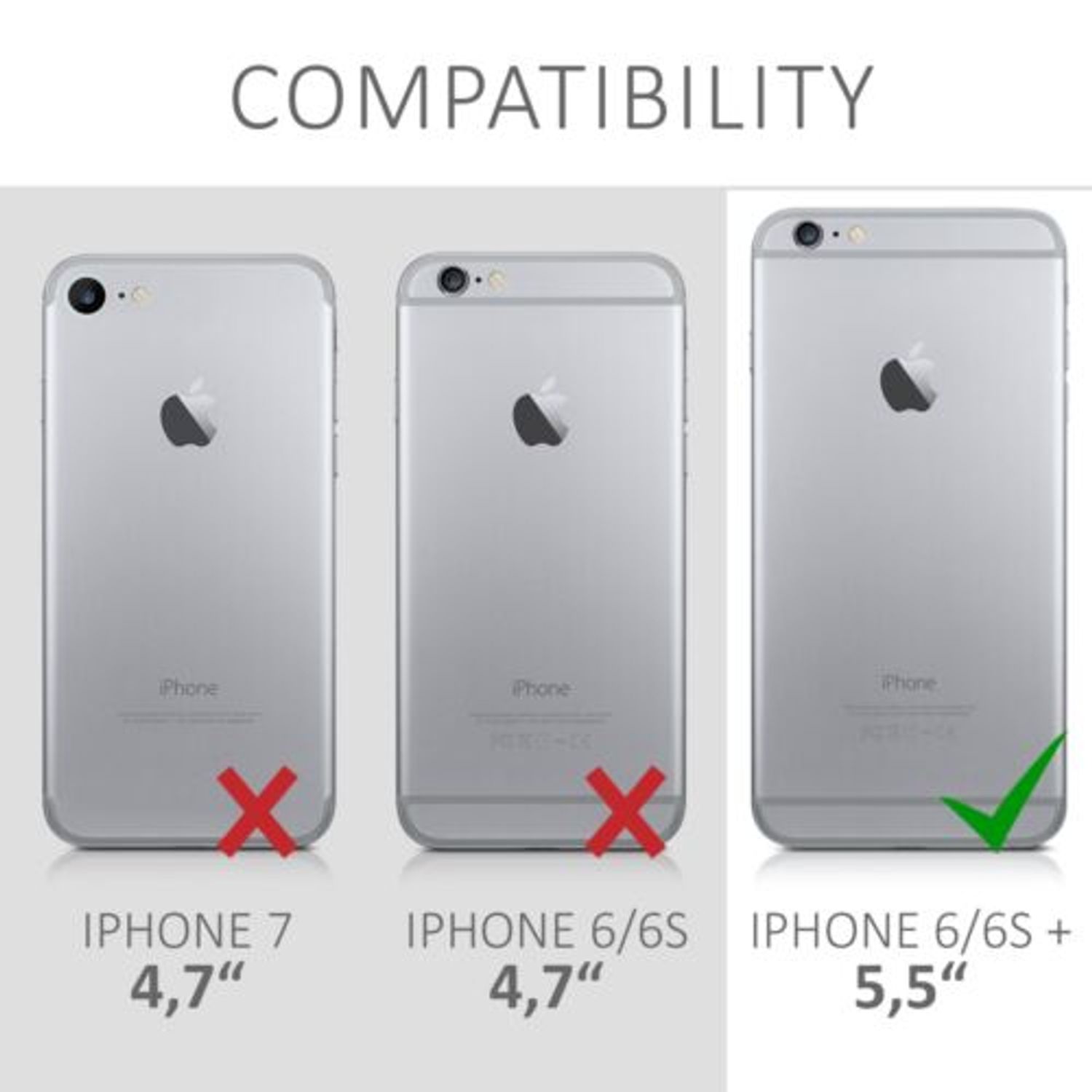Husa pentru Apple iPhone 6 Plus/iPhone 6s Plus, Silicon, Alb, 37726.48 fotografia produsului View 5 L
