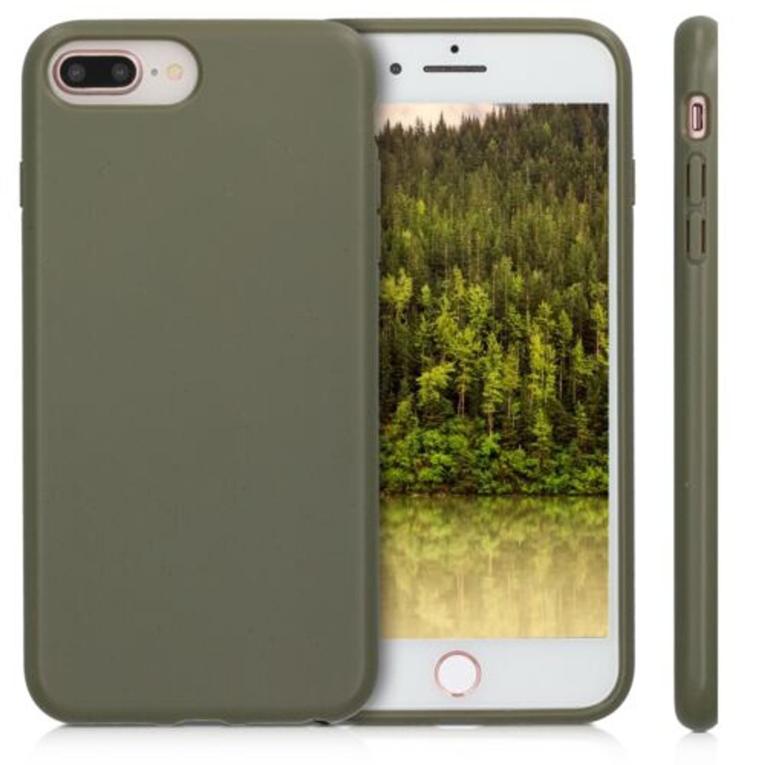 Husa pentru Apple iPhone 8 Plus/iPhone 7 Plus, Fibre vegetale, Verde, 49103.107 fotografia produsului View 2 L