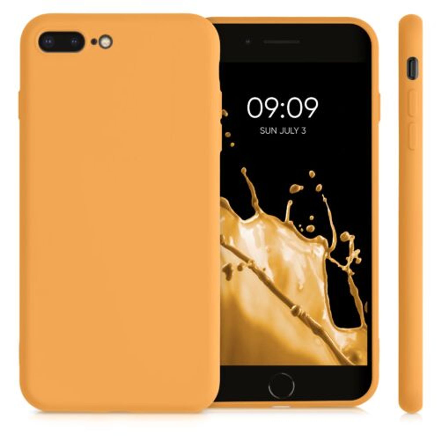 Husa pentru iPhone 8 Plus/iPhone 7 Plus, Silicon, Galben, 49981.217 fotografia produsului View 2 L