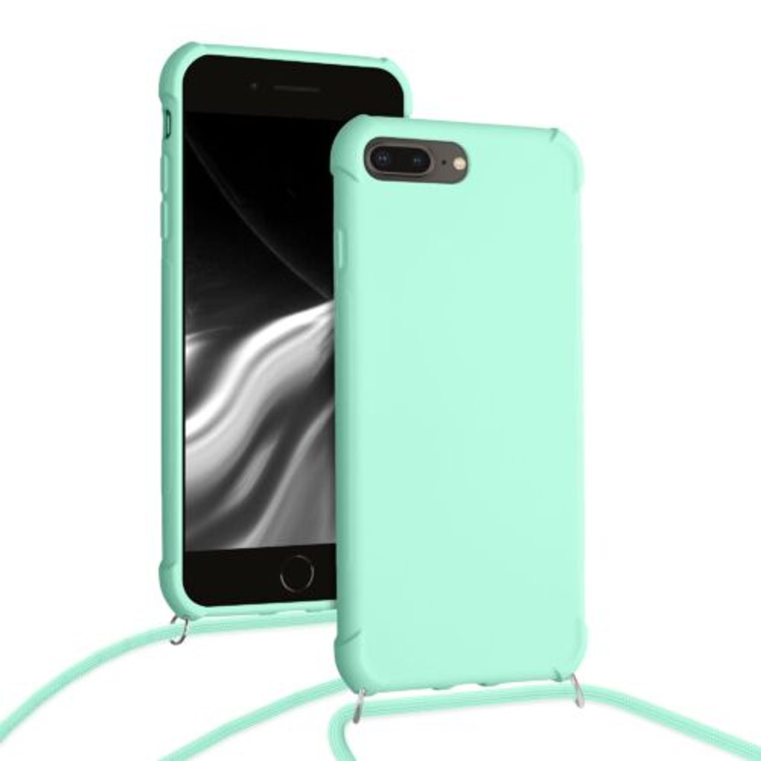 Husa pentru Apple iPhone 8 Plus/iPhone 7 Plus, Silicon, Verde, 49916.71 fotografia produsului View 5 L